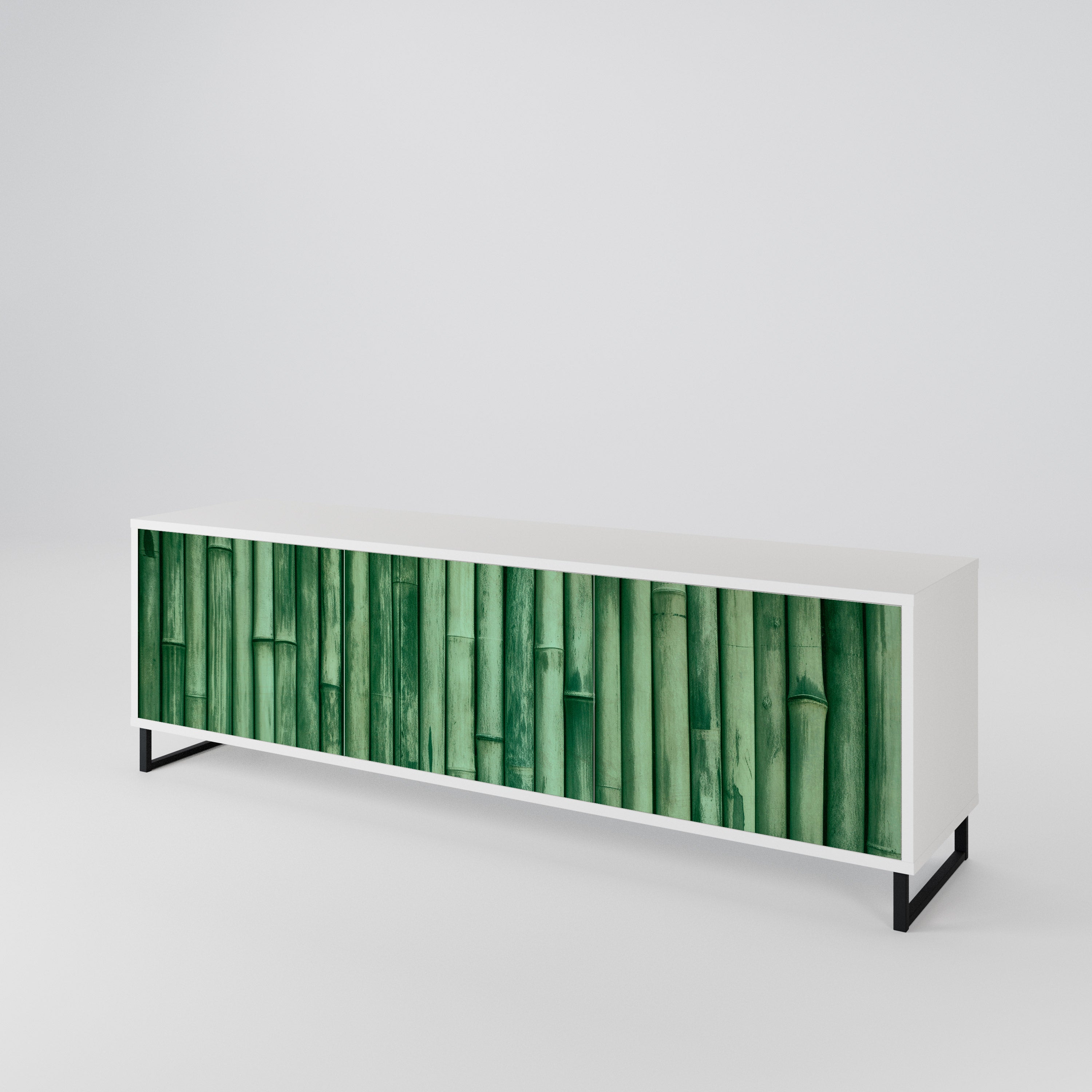 NATURAL GREEN Mueble de TV de 3 Puertas