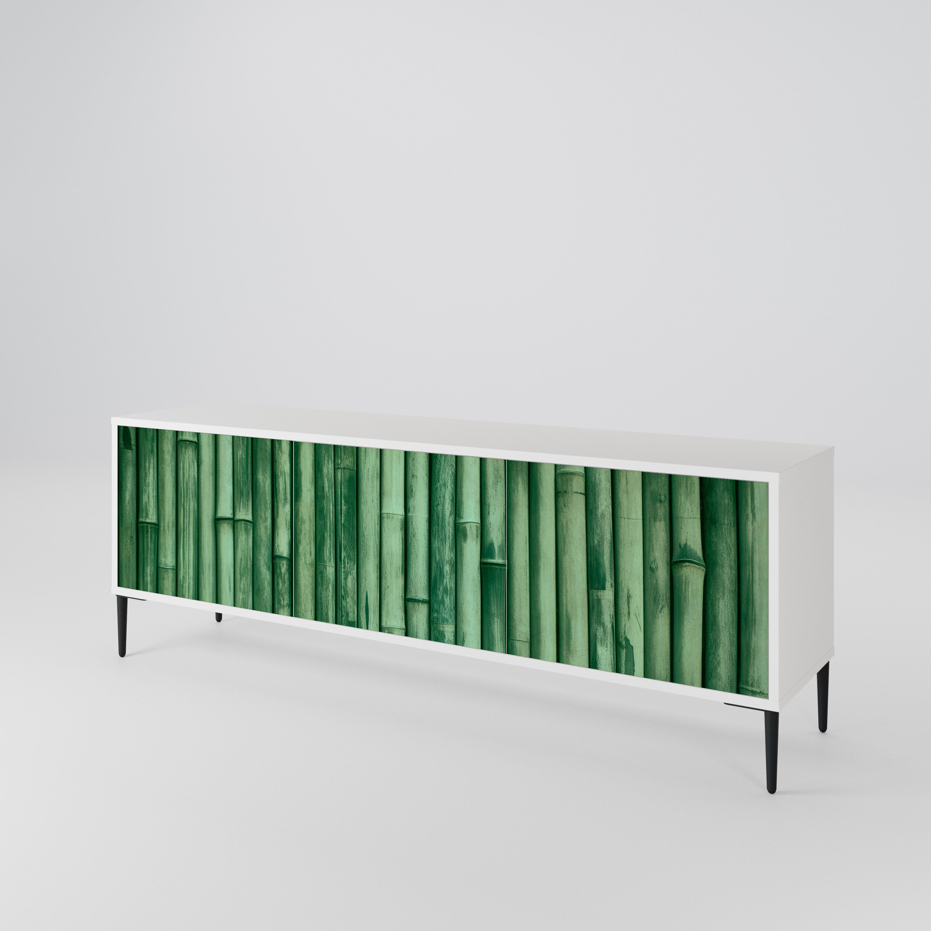 NATURAL GREEN Mueble de TV de 3 Puertas