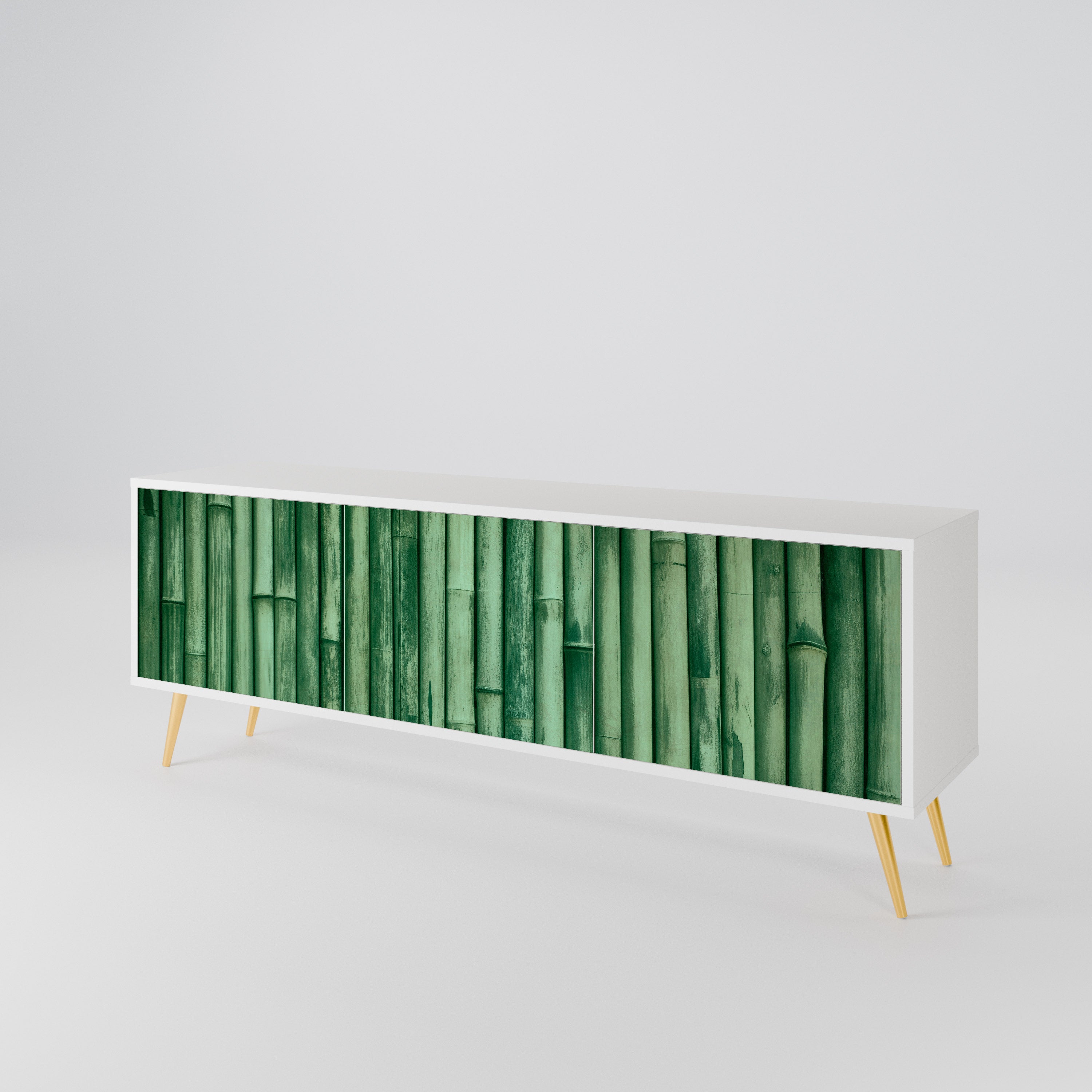 NATURAL GREEN Mueble de TV de 3 Puertas