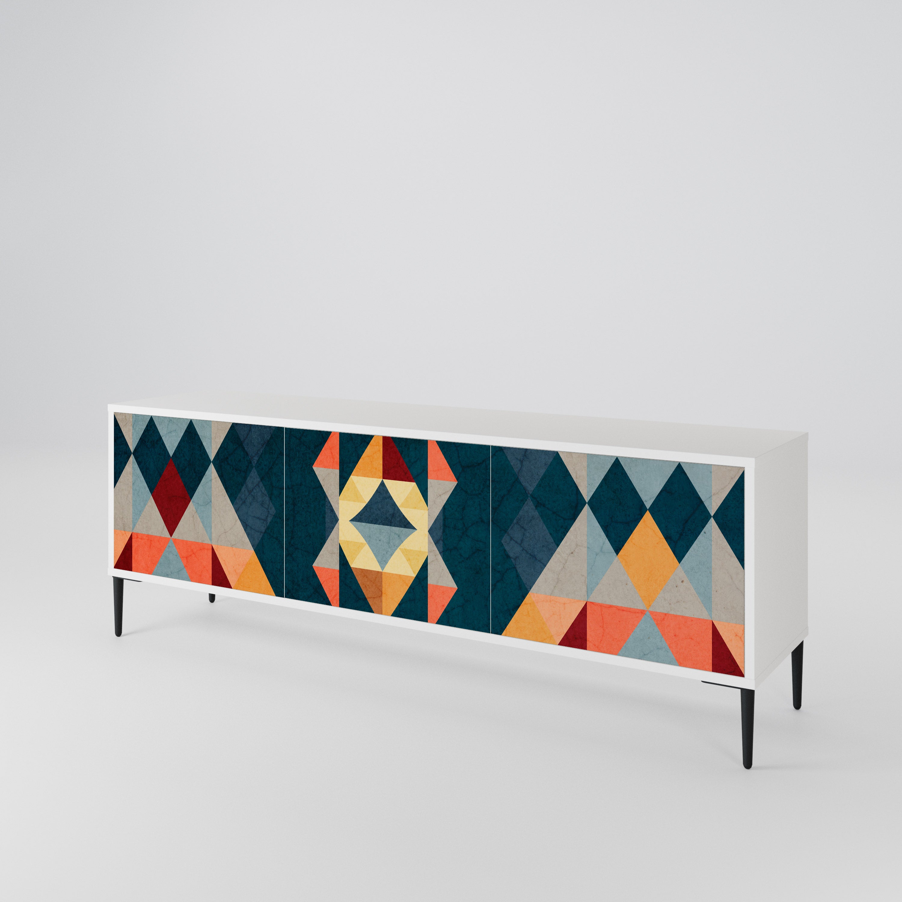 CRACKED ILLUSION Mueble de TV de 3 Puertas