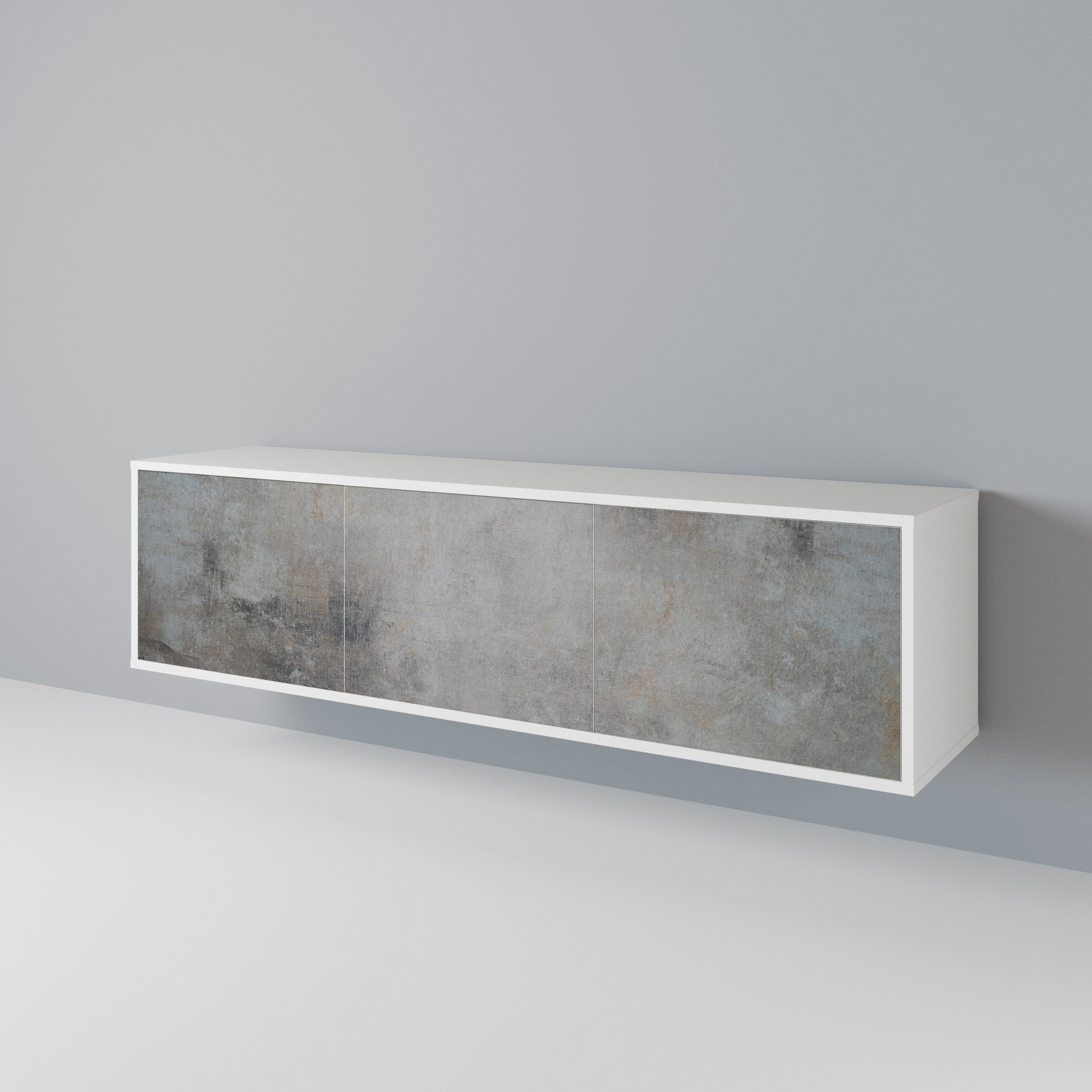 CONCRETE WALL Mueble de TV de 3 Puertas