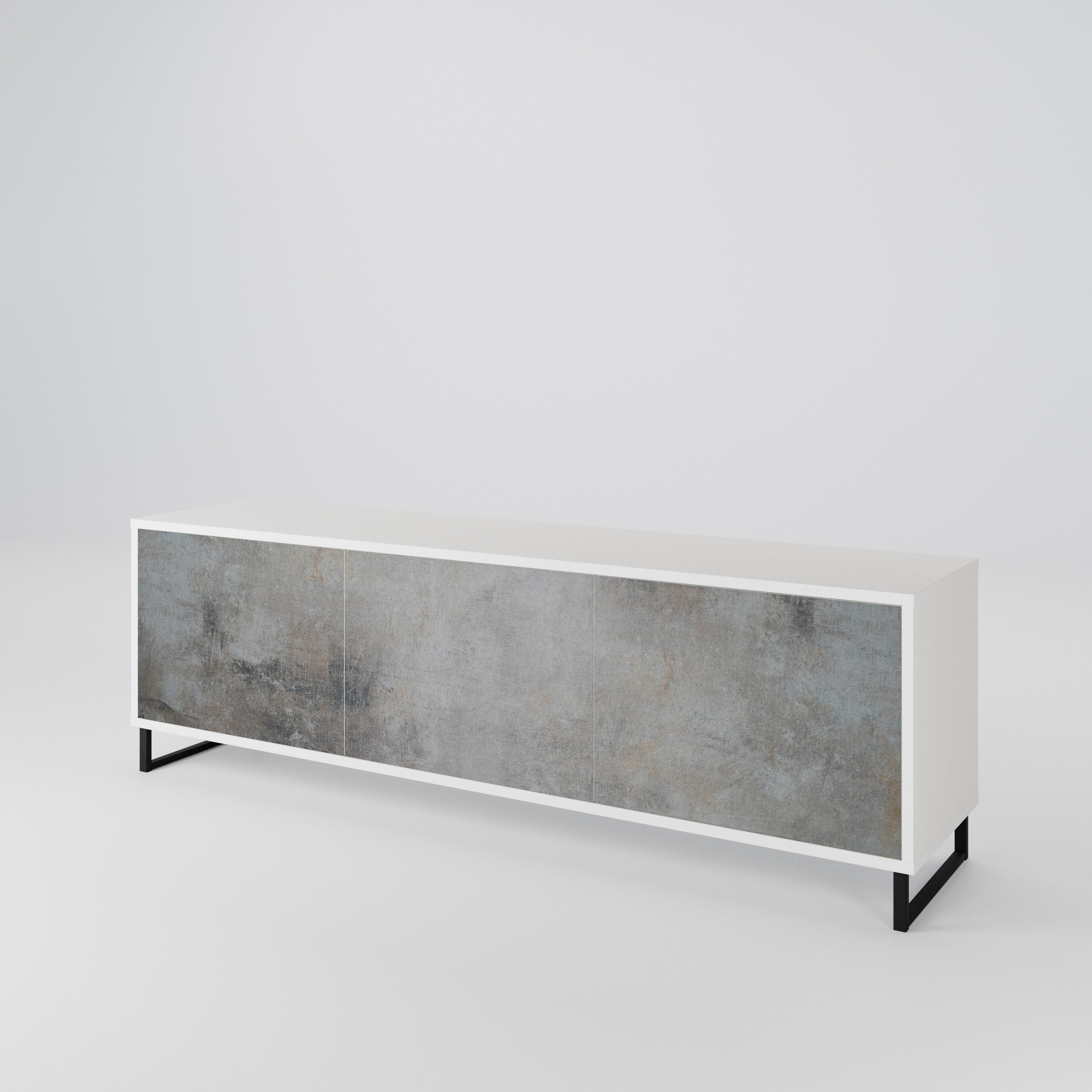 CONCRETE WALL Mueble de TV de 3 Puertas