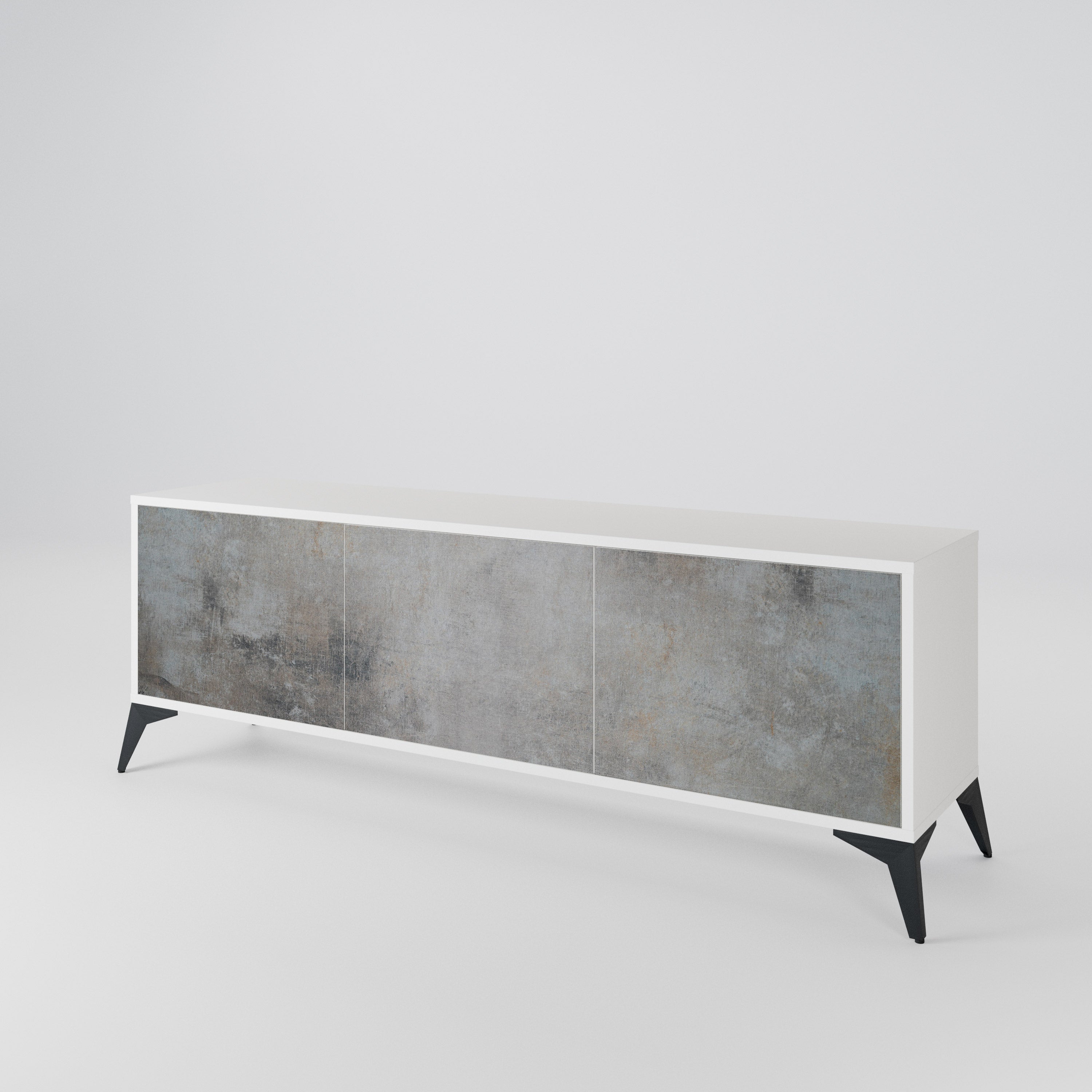 CONCRETE WALL Mueble de TV de 3 Puertas