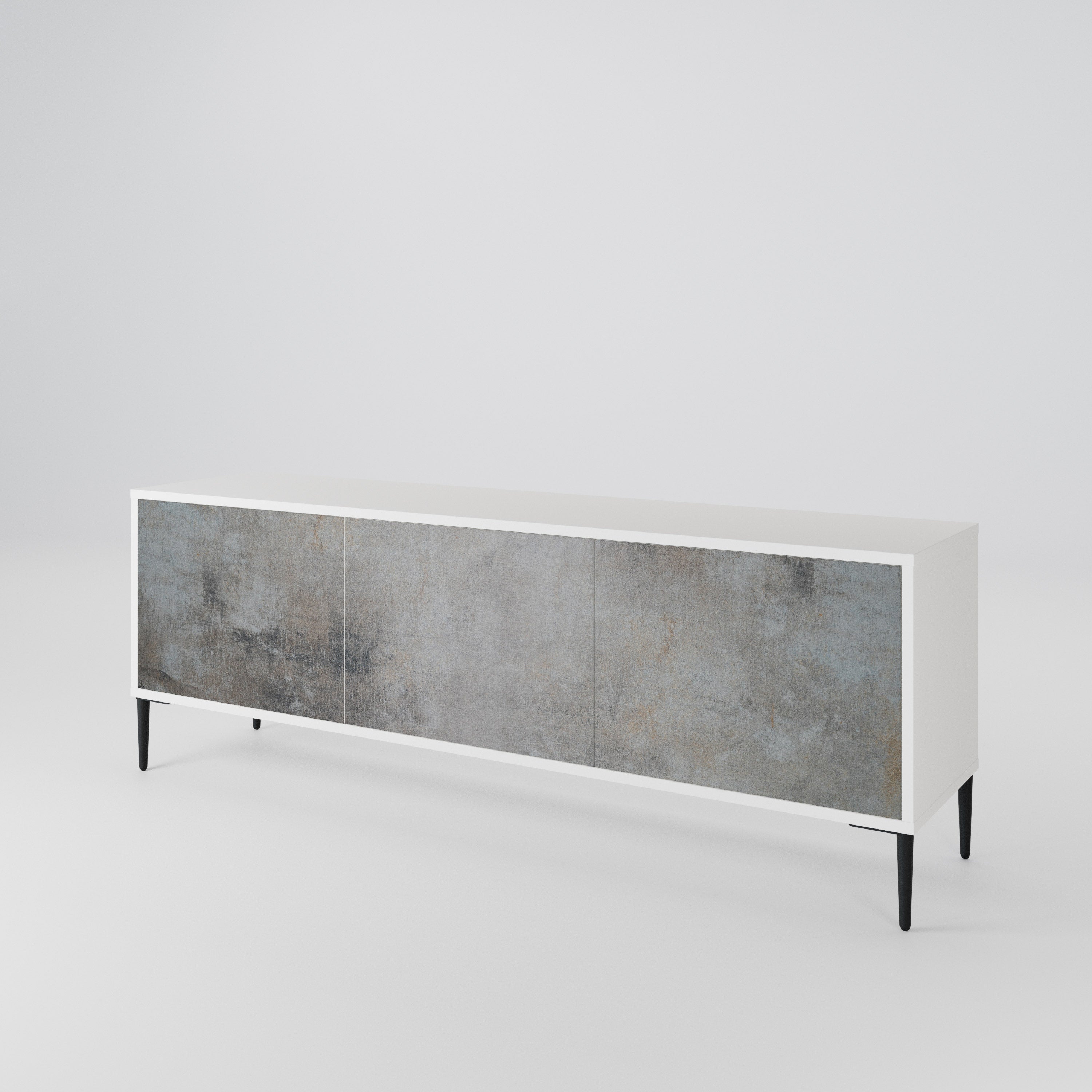 CONCRETE WALL Mueble de TV de 3 Puertas