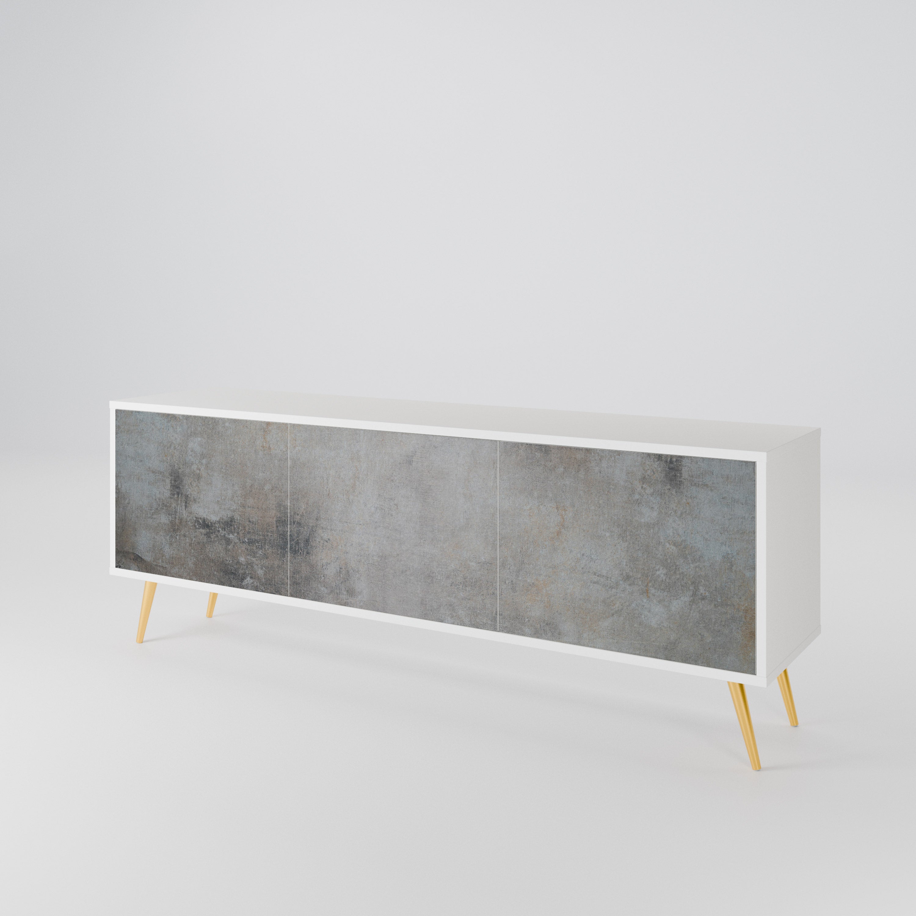 CONCRETE WALL Mueble de TV de 3 Puertas