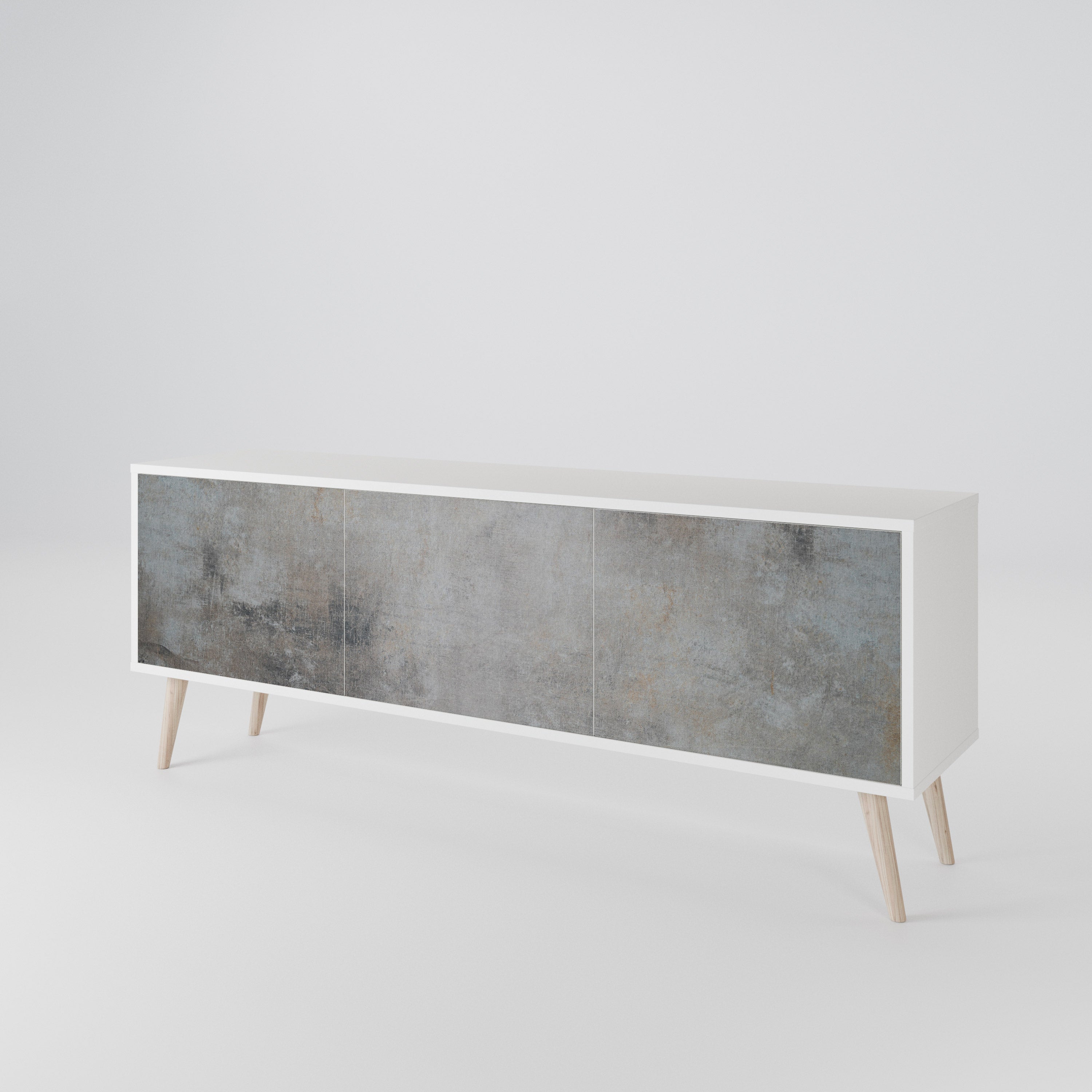 CONCRETE WALL Mueble de TV de 3 Puertas