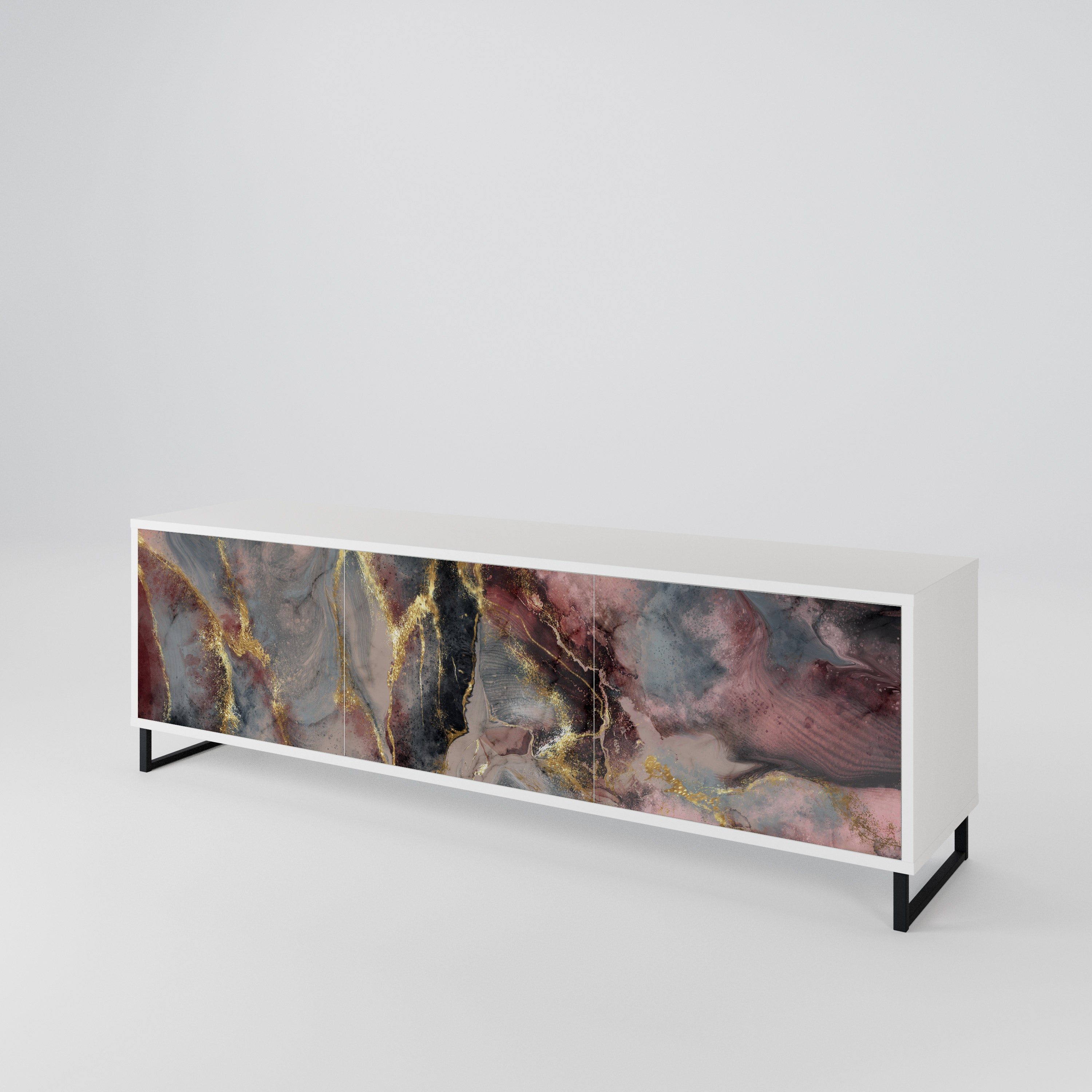GOLDEN TIDES Mueble de TV de 3 Puertas