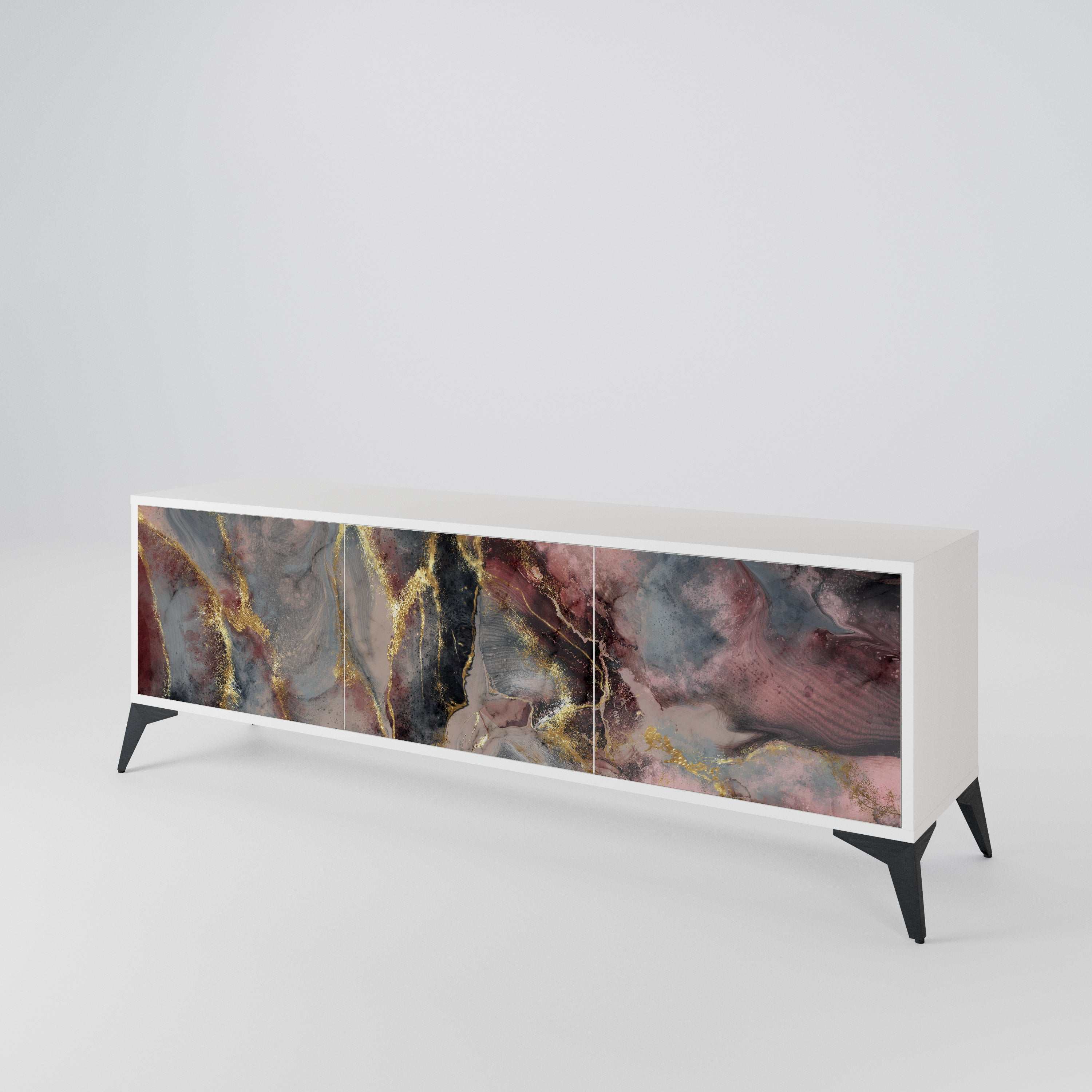 GOLDEN TIDES Mueble de TV de 3 Puertas