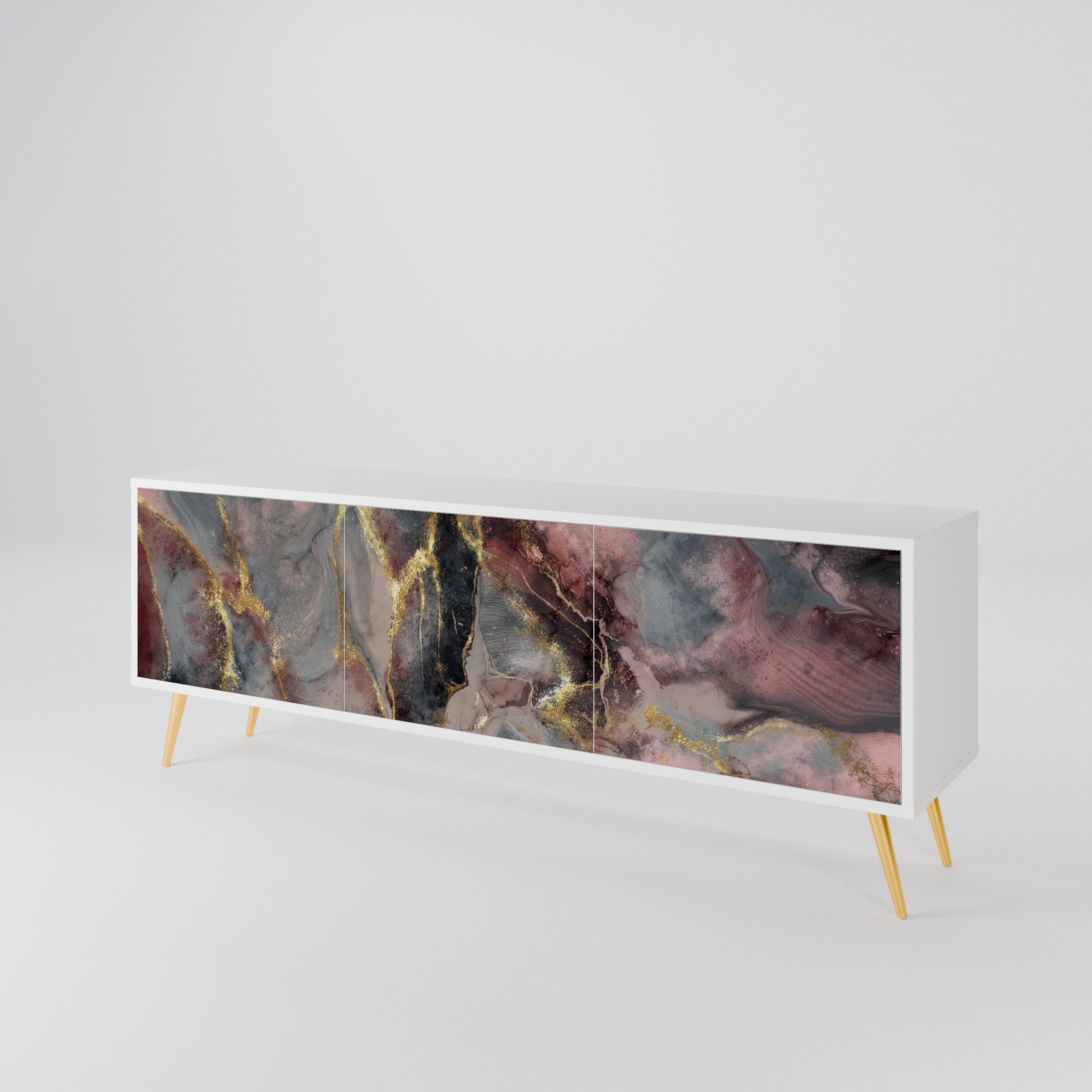 GOLDEN TIDES Mueble de TV de 3 Puertas