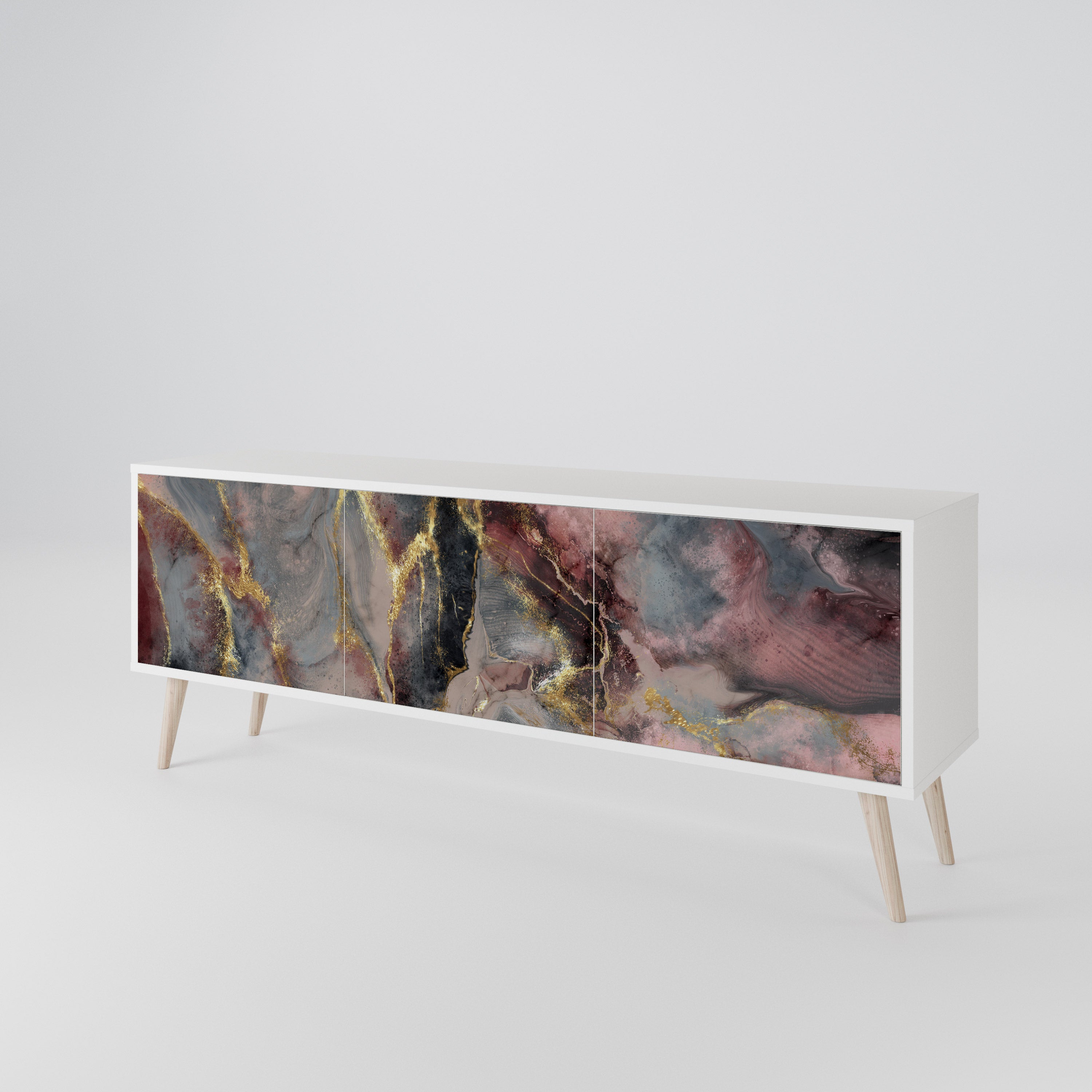 GOLDEN TIDES Mueble de TV de 3 Puertas