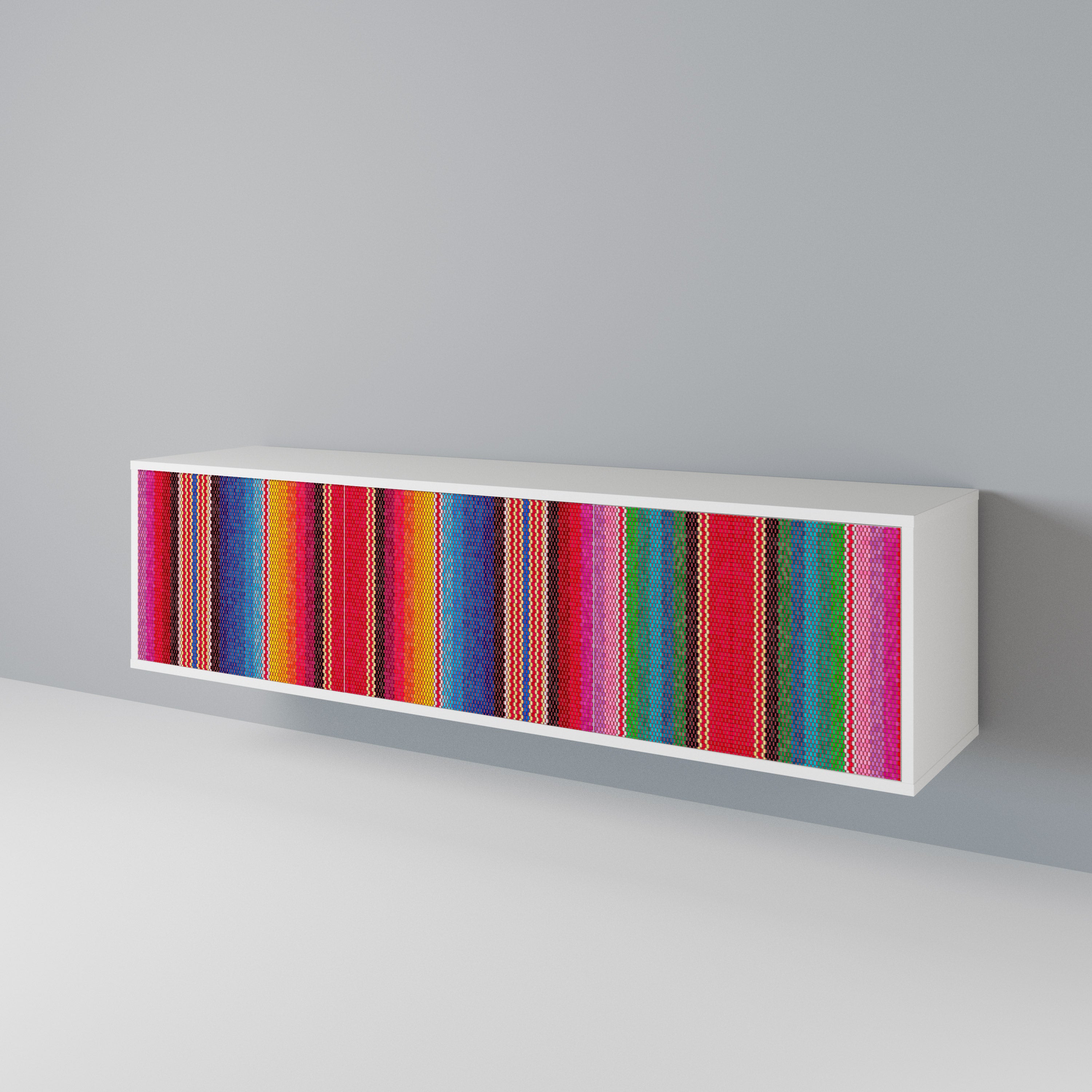 ETHNIC MEXICAN Mueble de TV de 3 Puertas