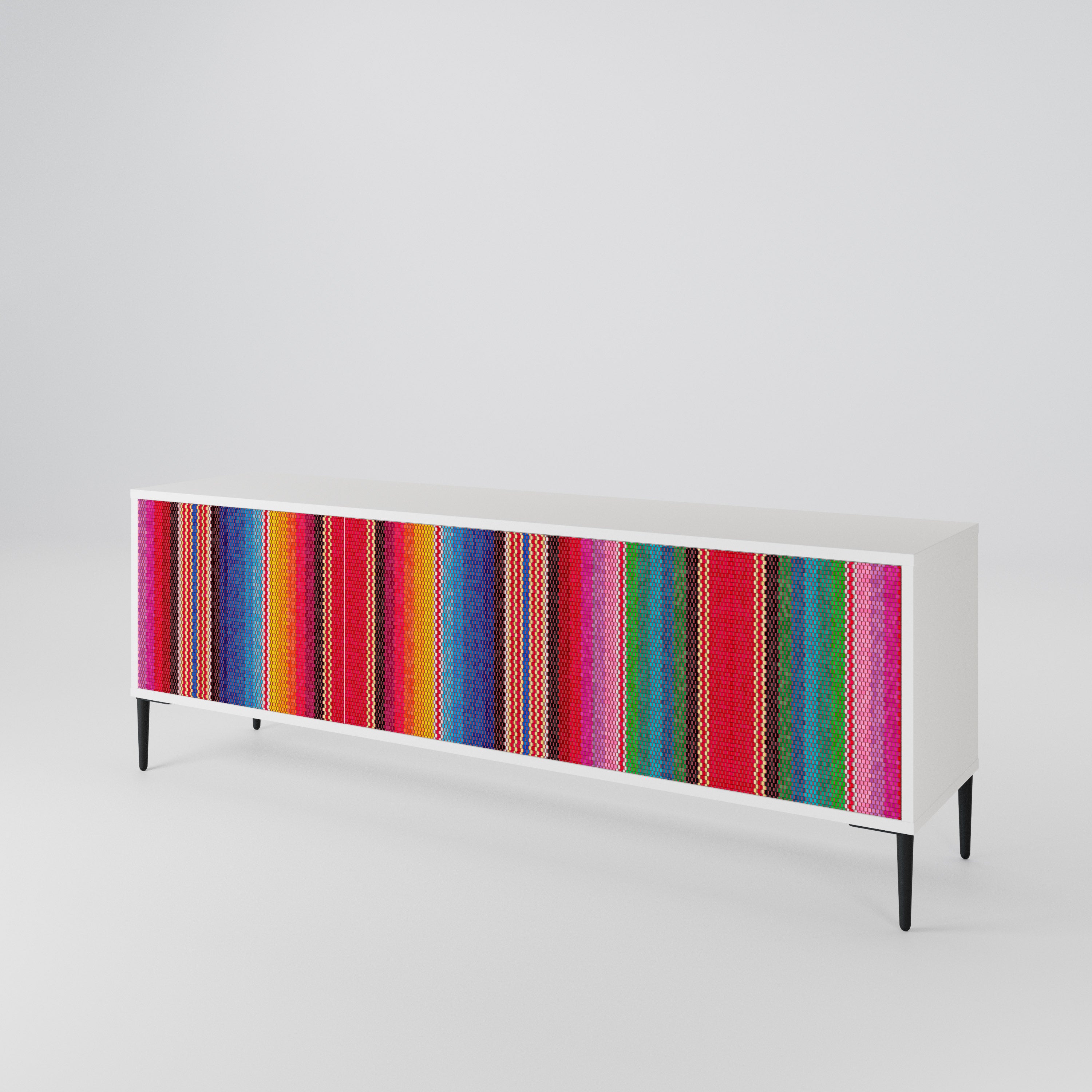 ETHNIC MEXICAN Mueble de TV de 3 Puertas