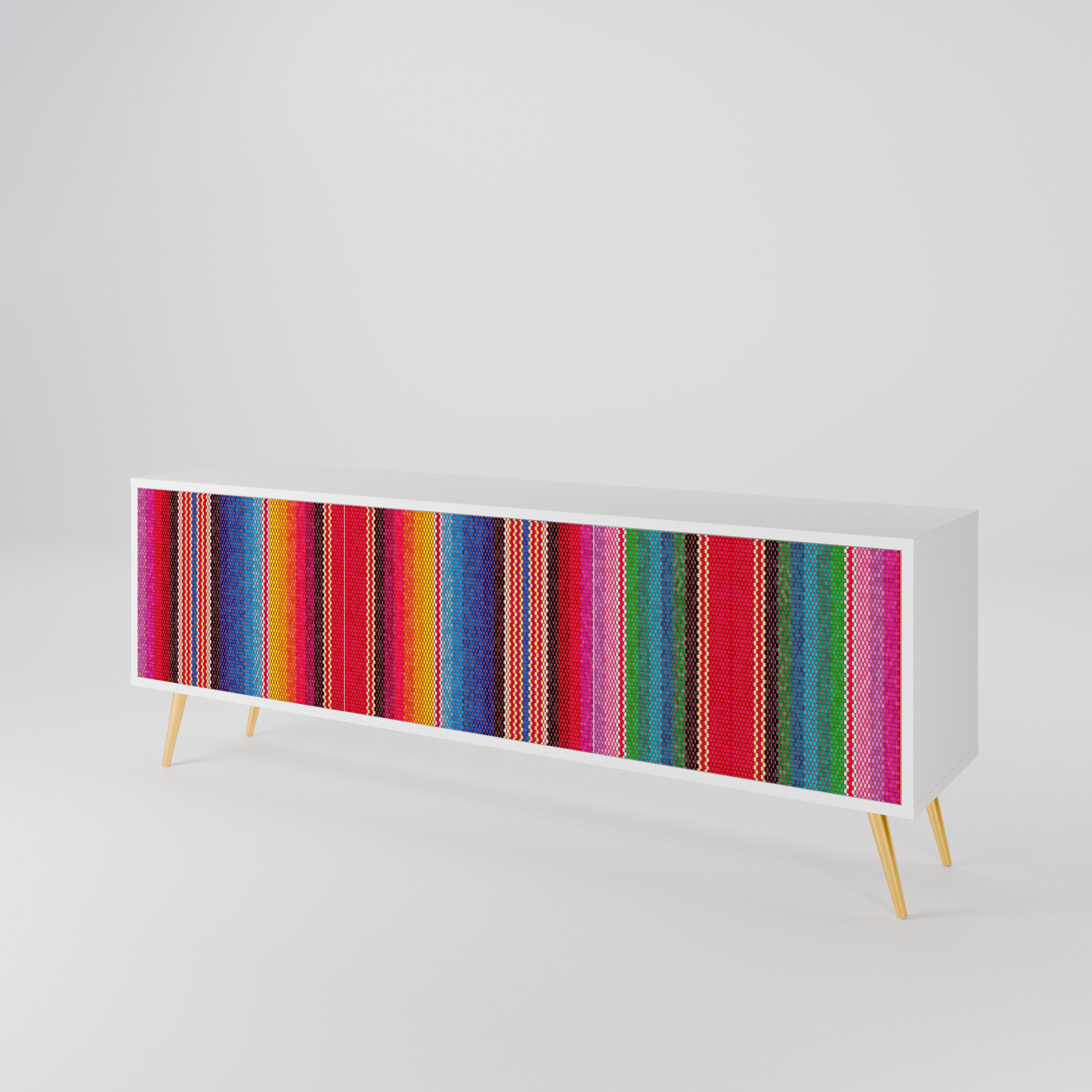 ETHNIC MEXICAN Mueble de TV de 3 Puertas