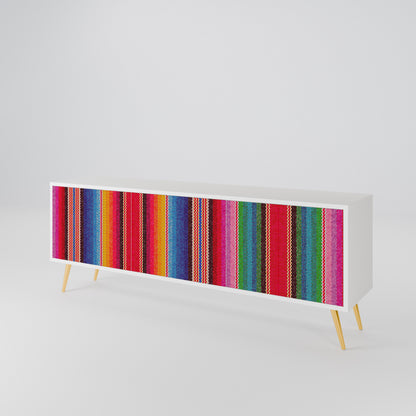 ETHNIC MEXICAN Mueble de TV de 3 Puertas