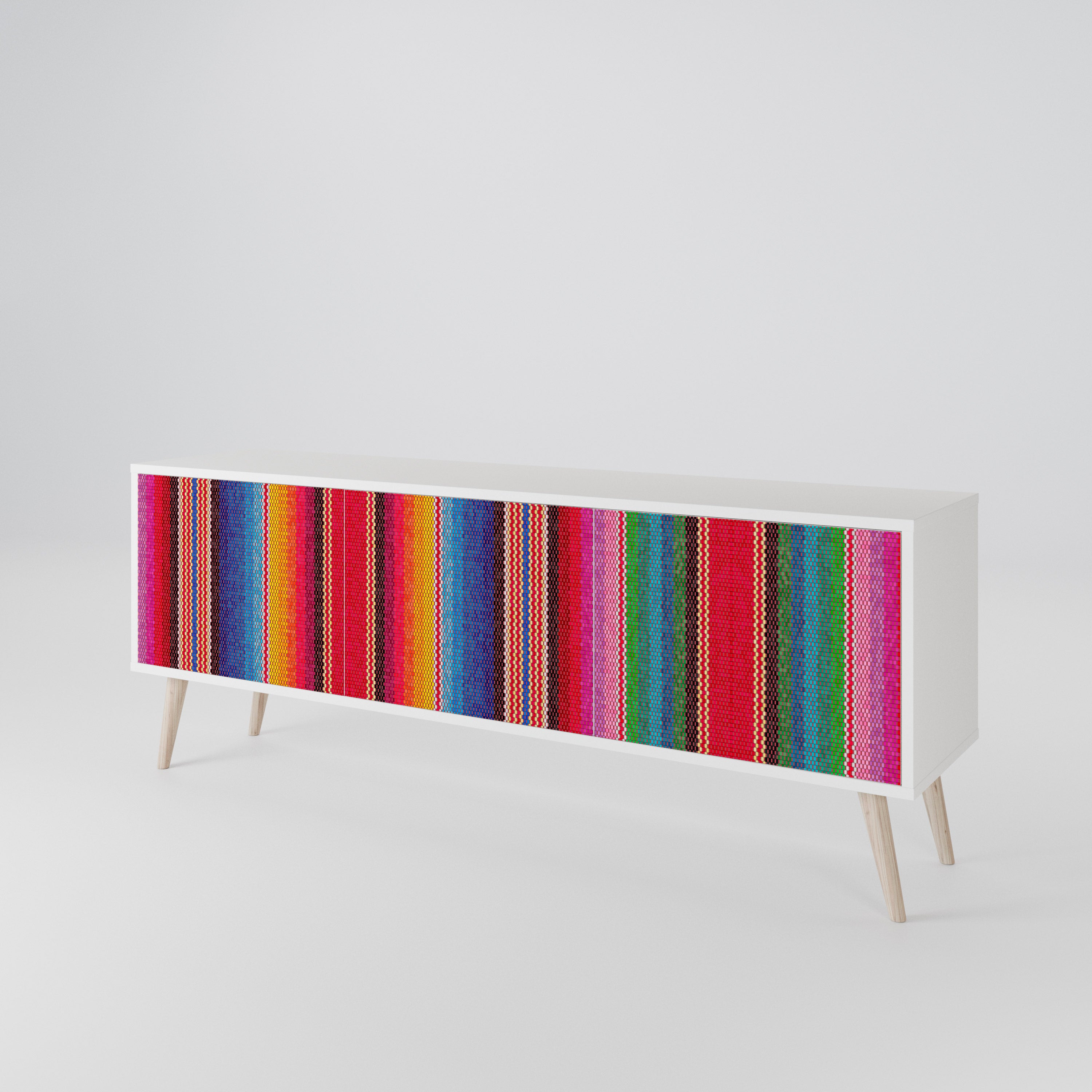 ETHNIC MEXICAN Mueble de TV de 3 Puertas