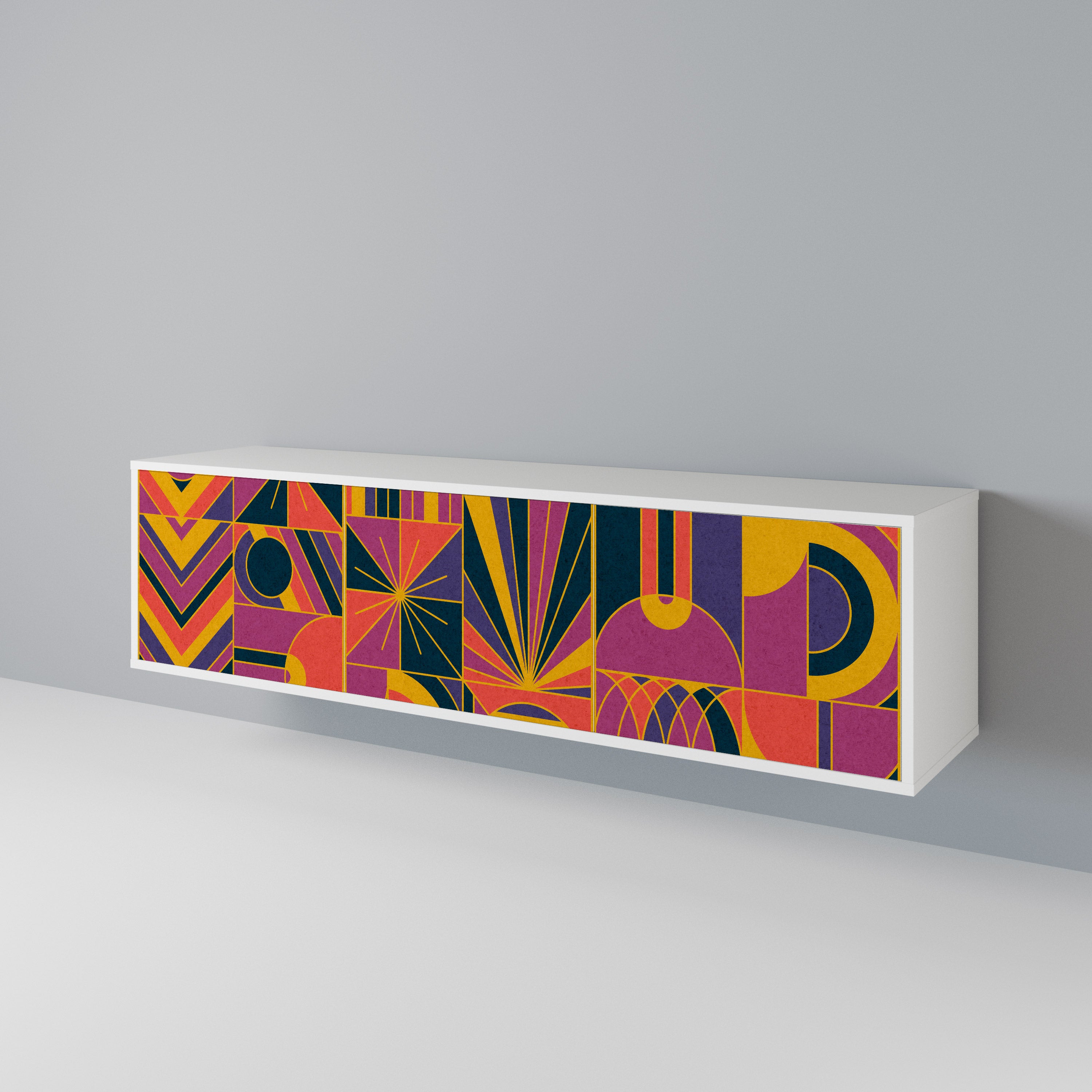 ELECTRIC PATTERNS Mueble de TV de 3 Puertas