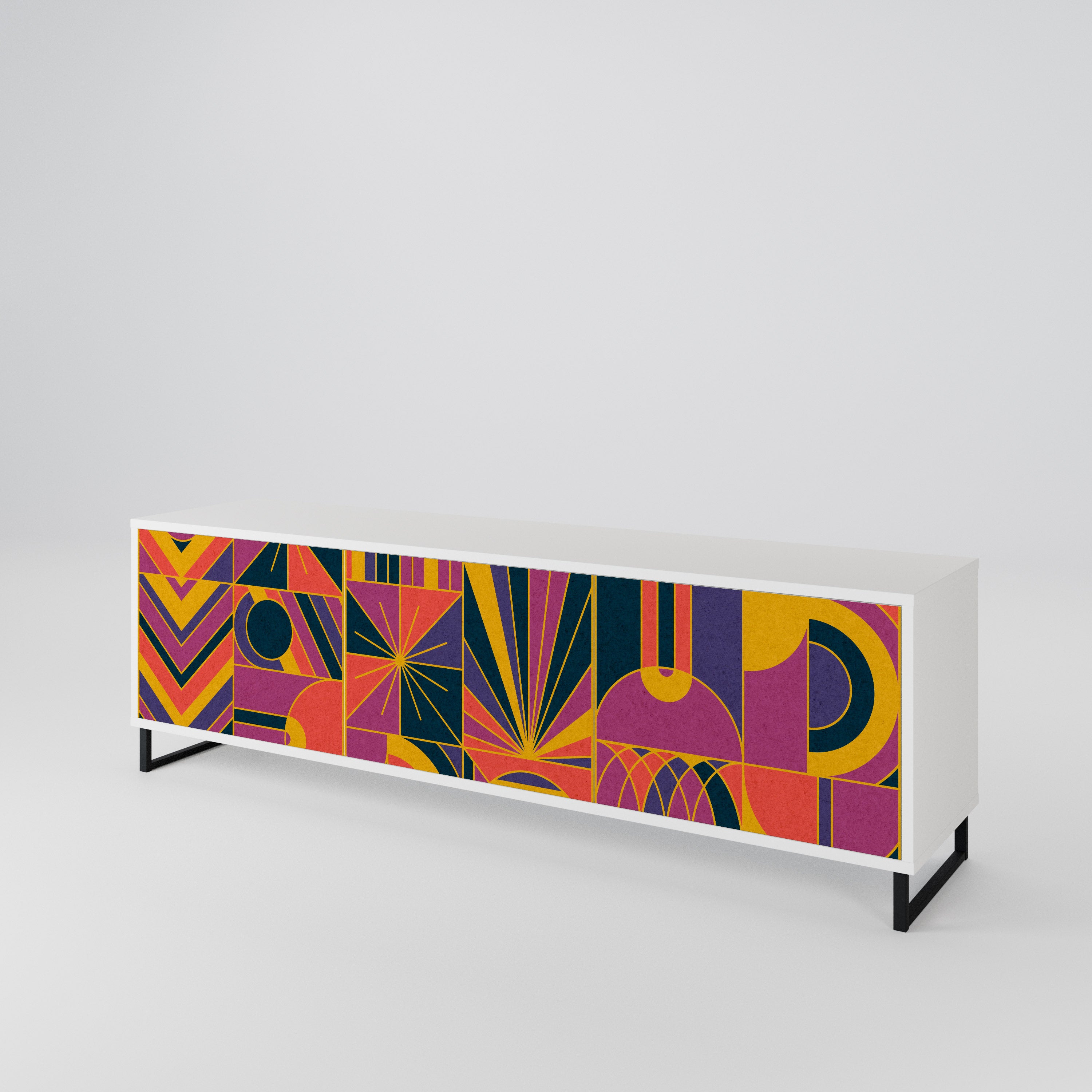 ELECTRIC PATTERNS Mueble de TV de 3 Puertas