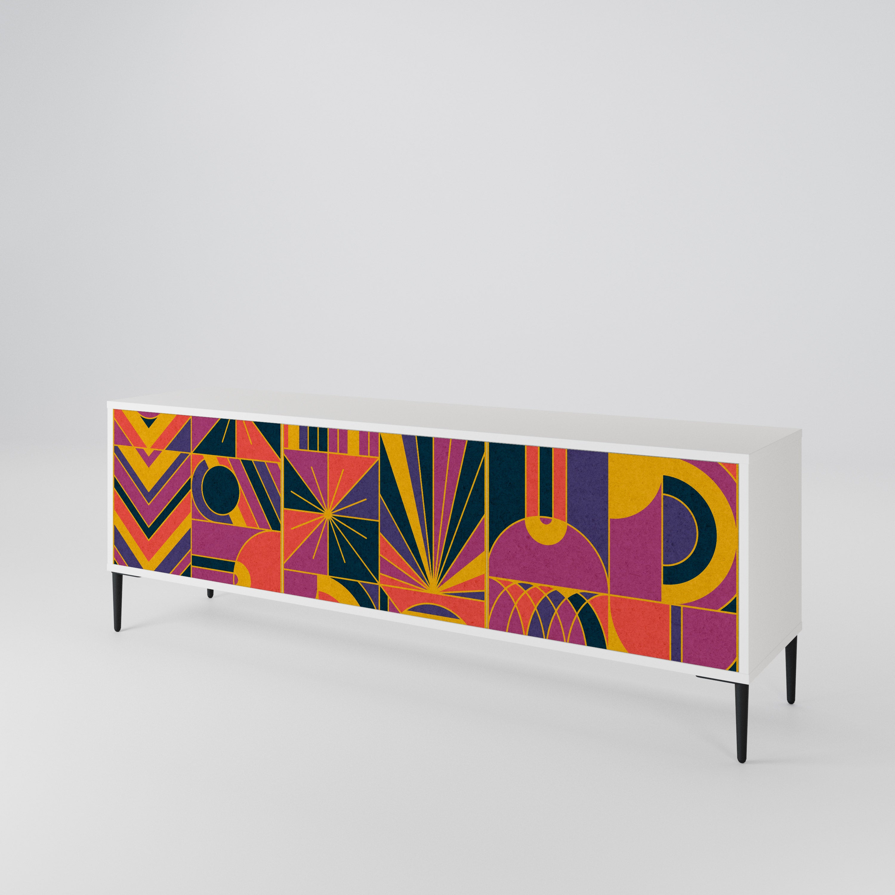 ELECTRIC PATTERNS Mueble de TV de 3 Puertas