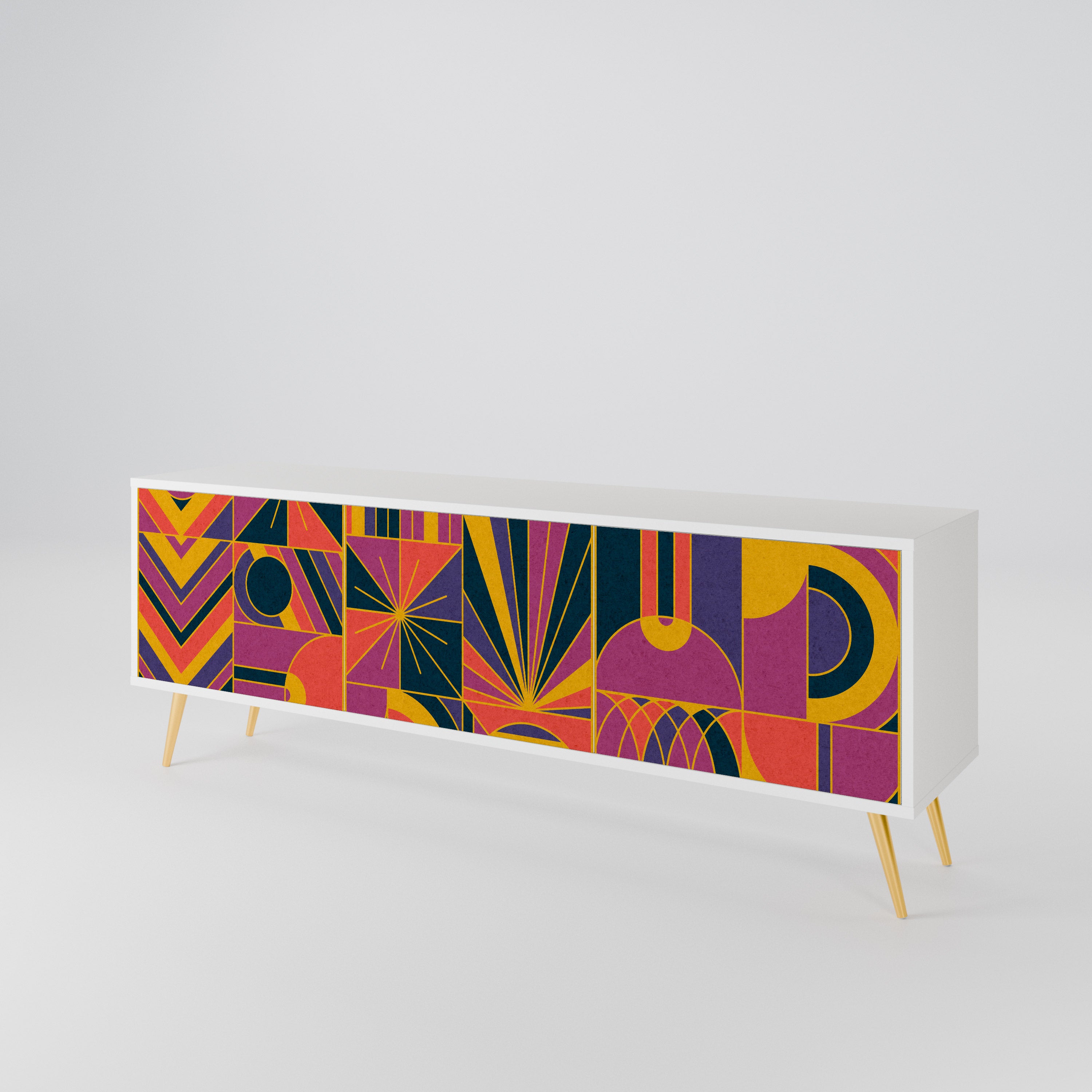 ELECTRIC PATTERNS Mueble de TV de 3 Puertas