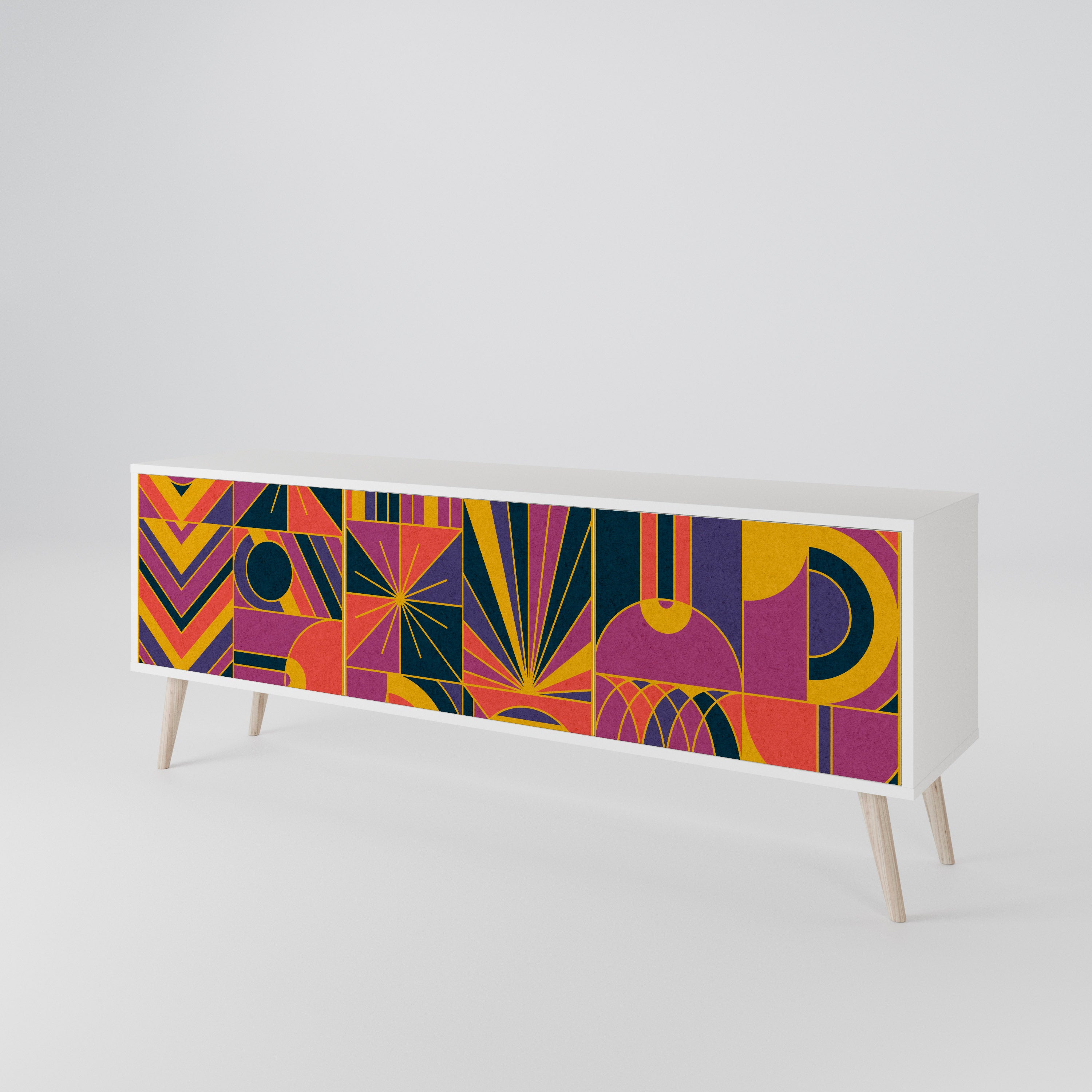 ELECTRIC PATTERNS Mueble de TV de 3 Puertas