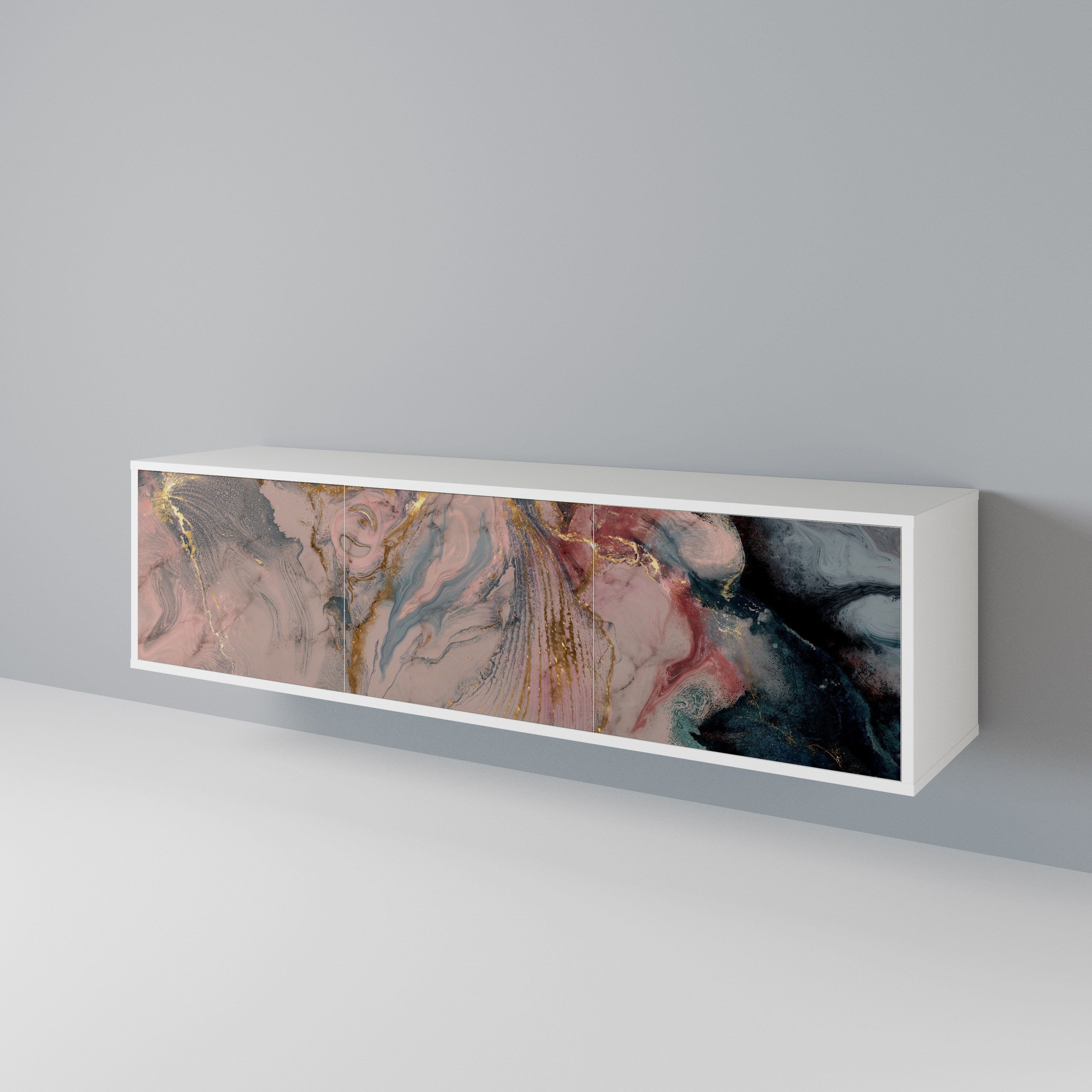 GILDED SWIRLS Mueble de TV de 3 Puertas