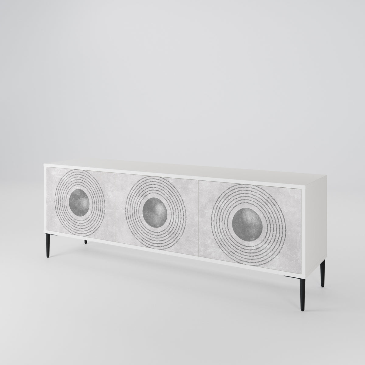 SOLID CIRCLES 3-türiges TV-Lowboard