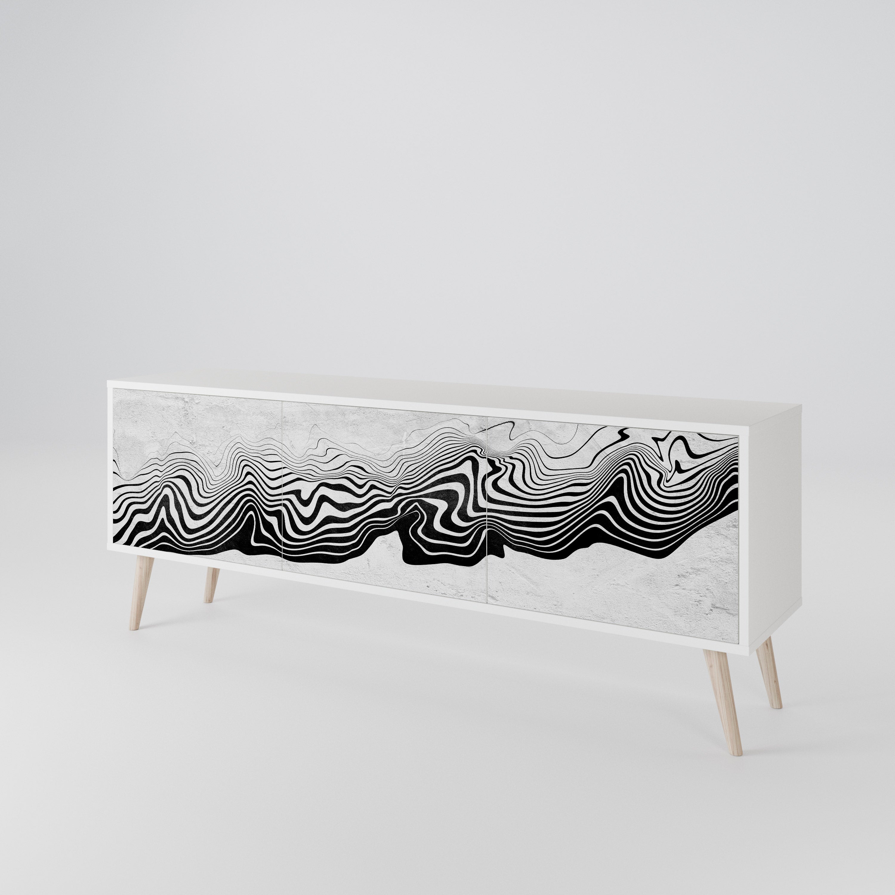 MONOCHROME MIRAGE Έπιπλο τηλεόρασης 3-θυρών