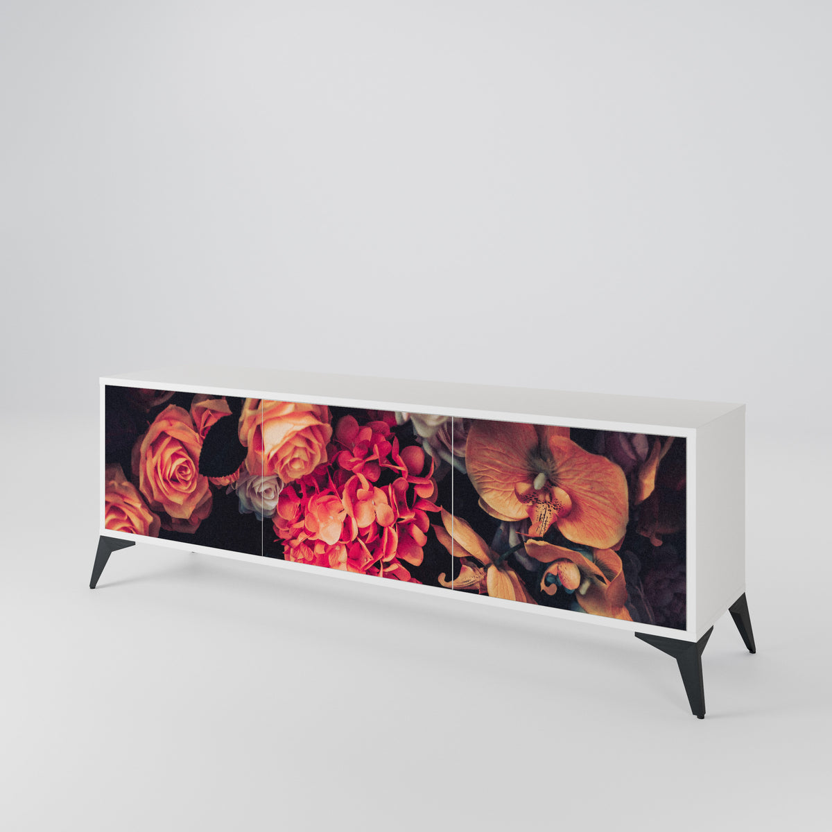 NEVERENDING BLOOM 3-Door TV Cabinet