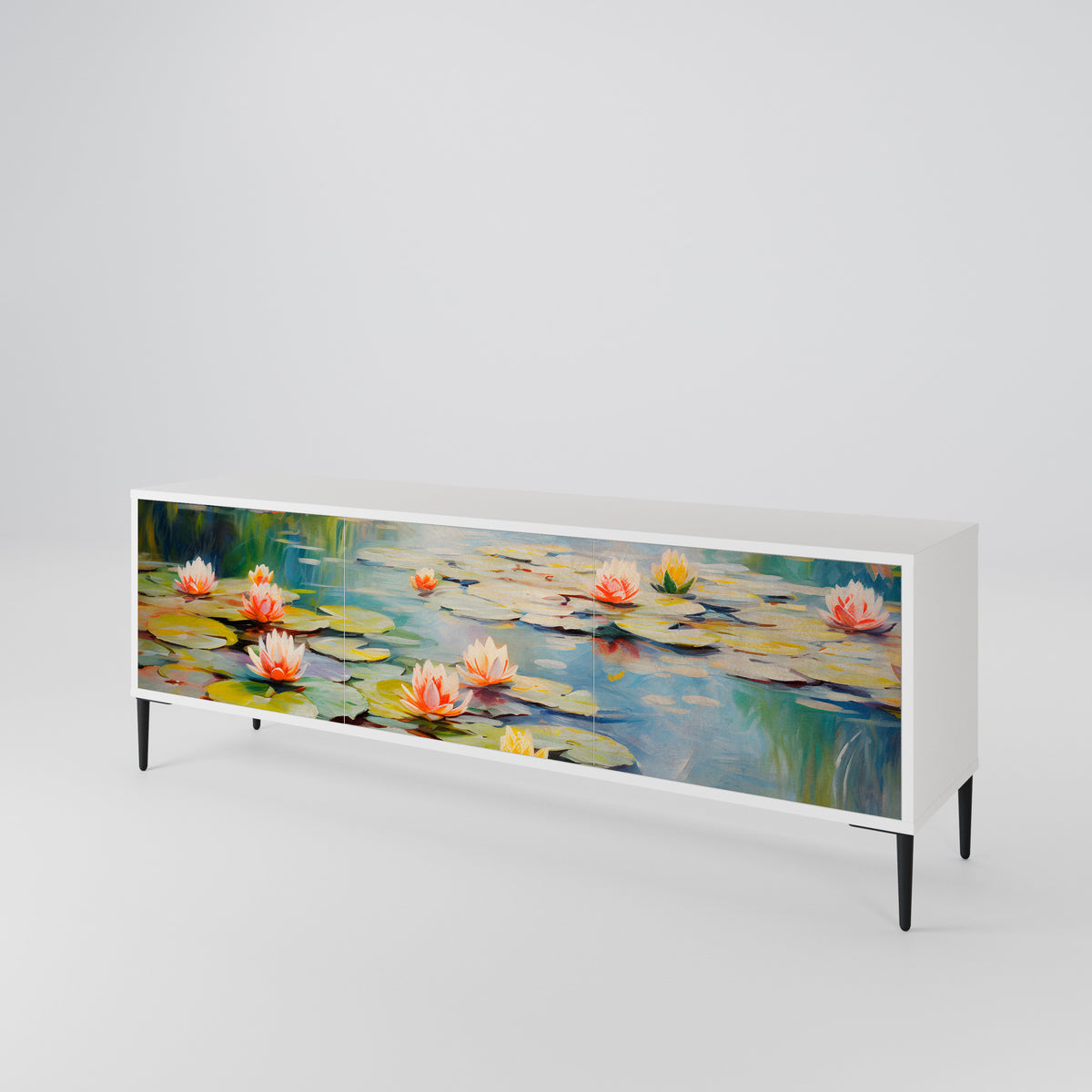 BLOOMING WATERS Móvel de TV de 3 Portas
