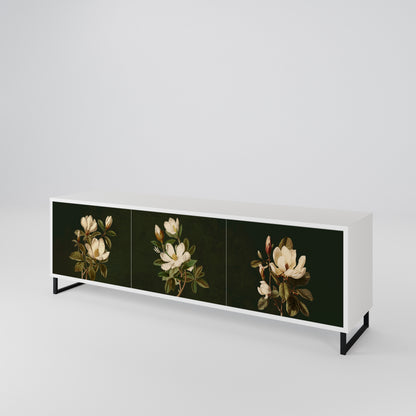 FLORAL NOIR Mueble de TV de 3 Puertas