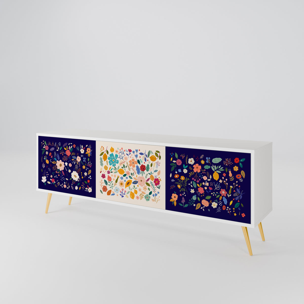 FLORAL COMBINATION Έπιπλο τηλεόρασης 3-θυρών