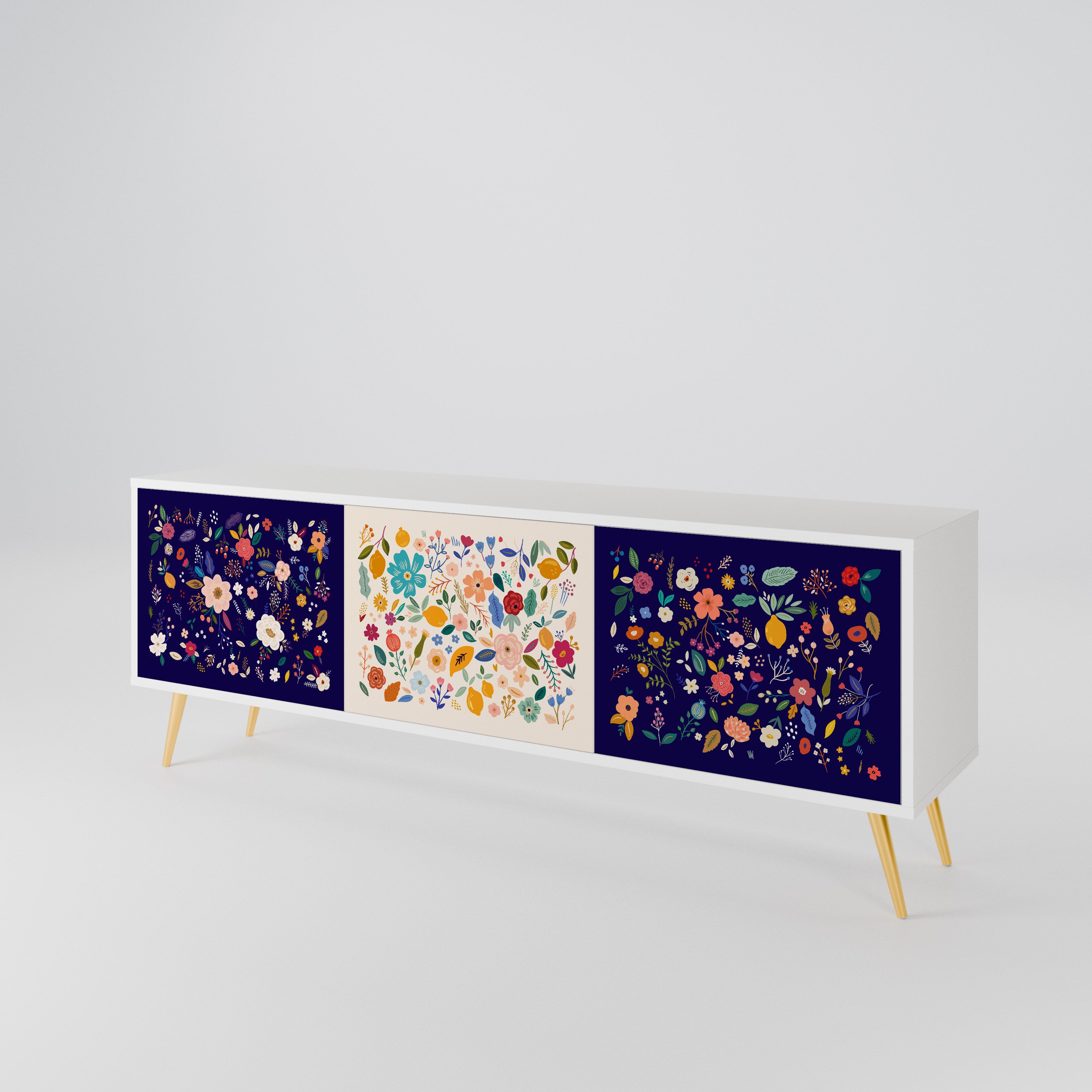 FLORAL COMBINATION Έπιπλο τηλεόρασης 3-θυρών