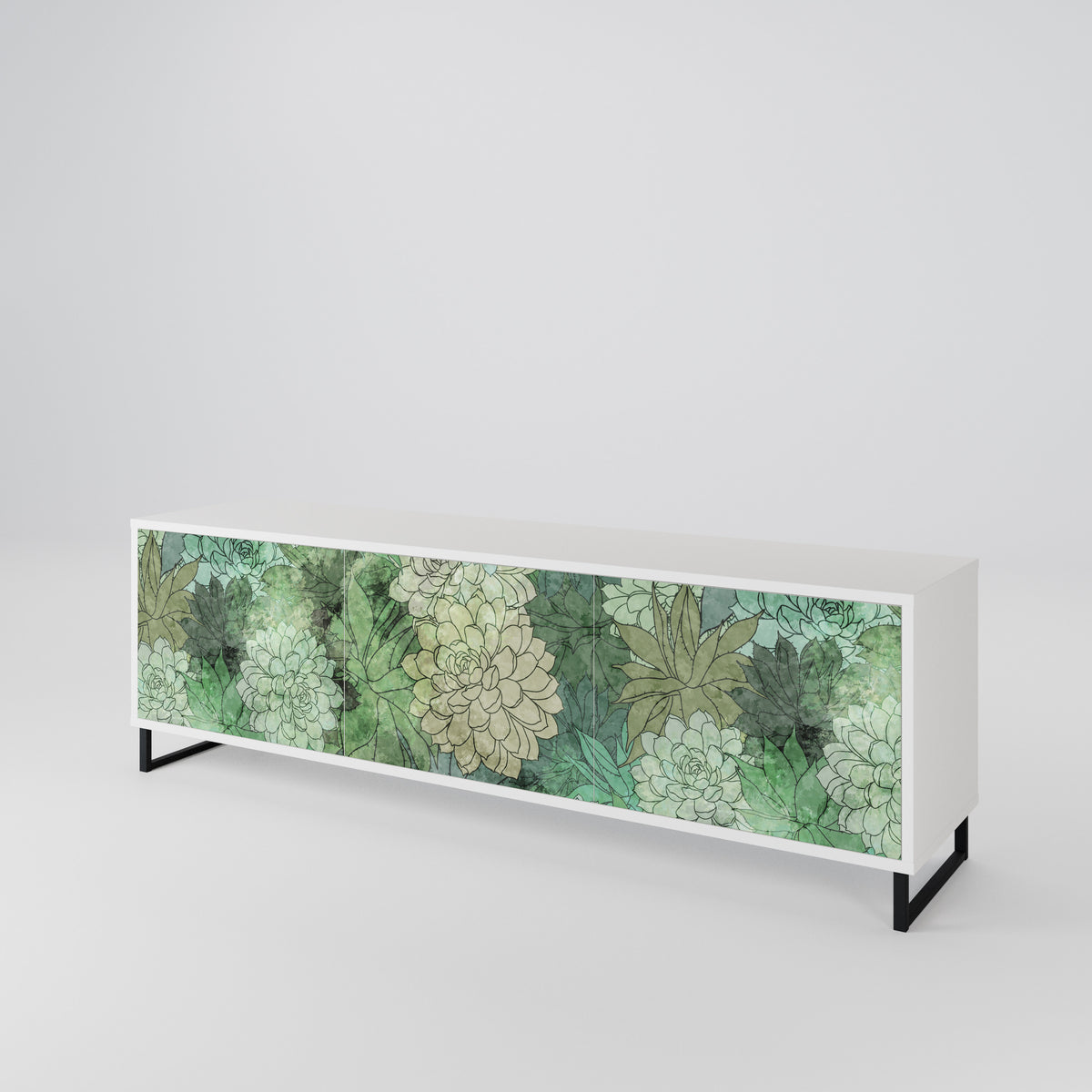 SUCCULENT CLUSTER TV-bänk med 3 dörrar