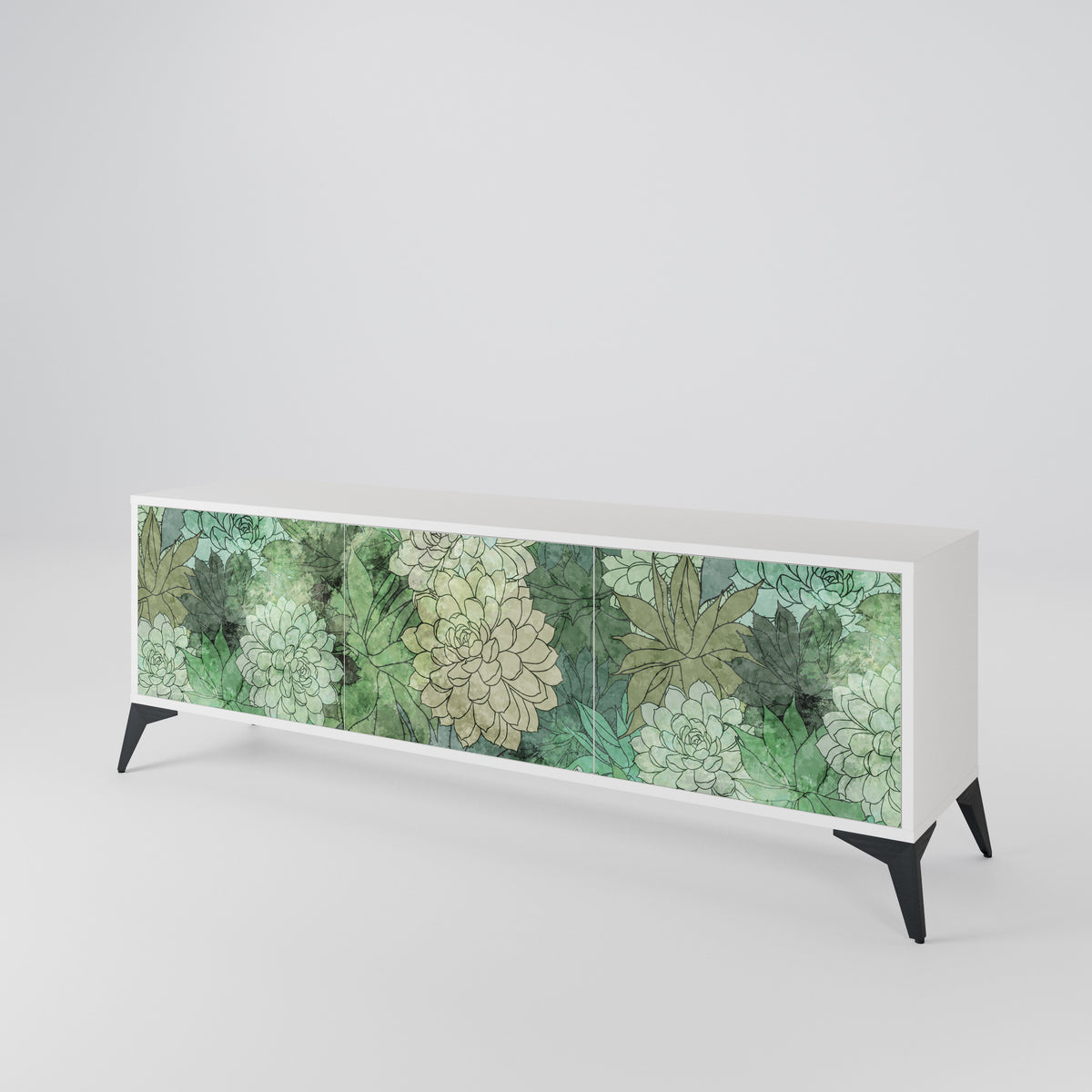 SUCCULENT CLUSTER TV-bänk med 3 dörrar