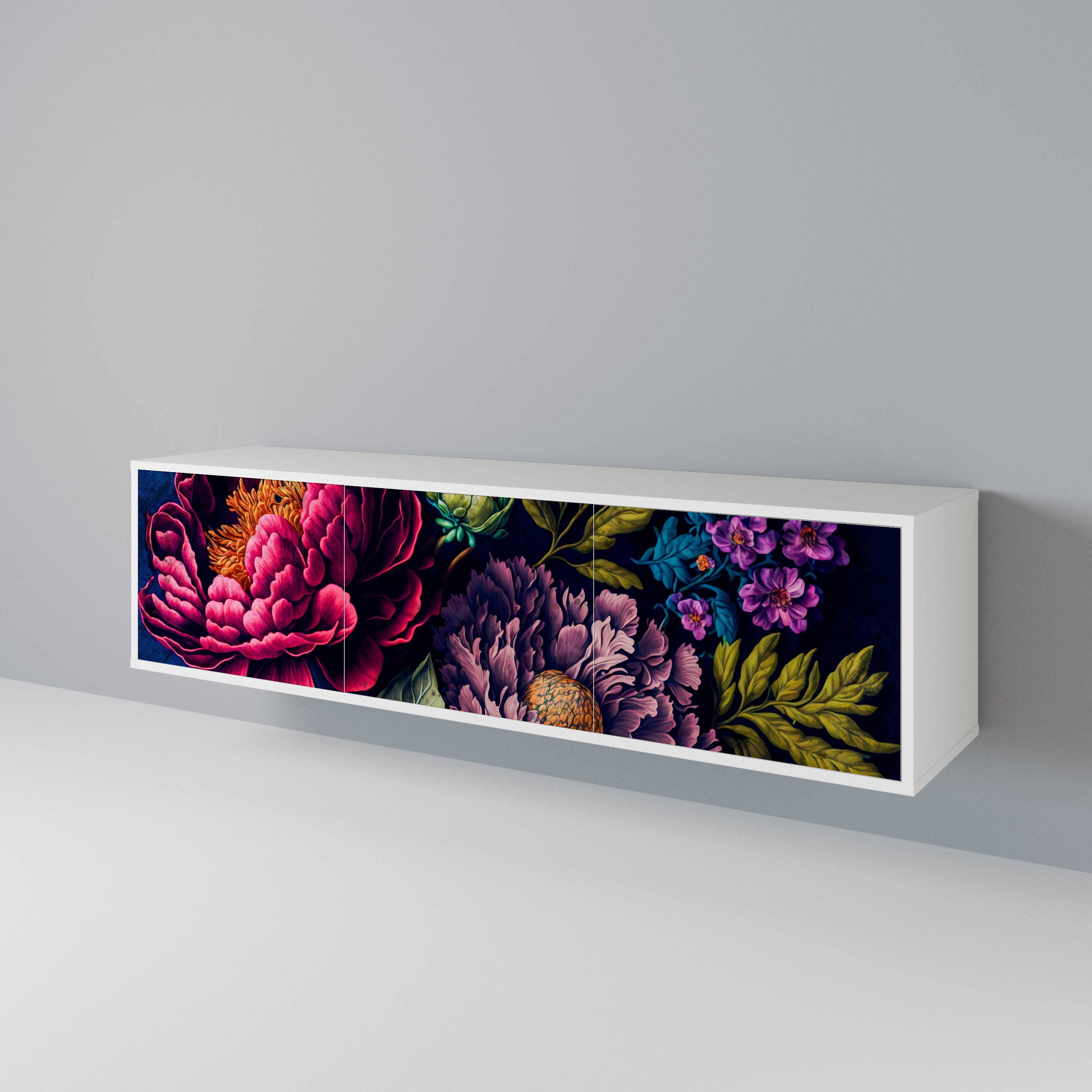 BLOOMING ELEGANCE Třídveřový TV stolek
