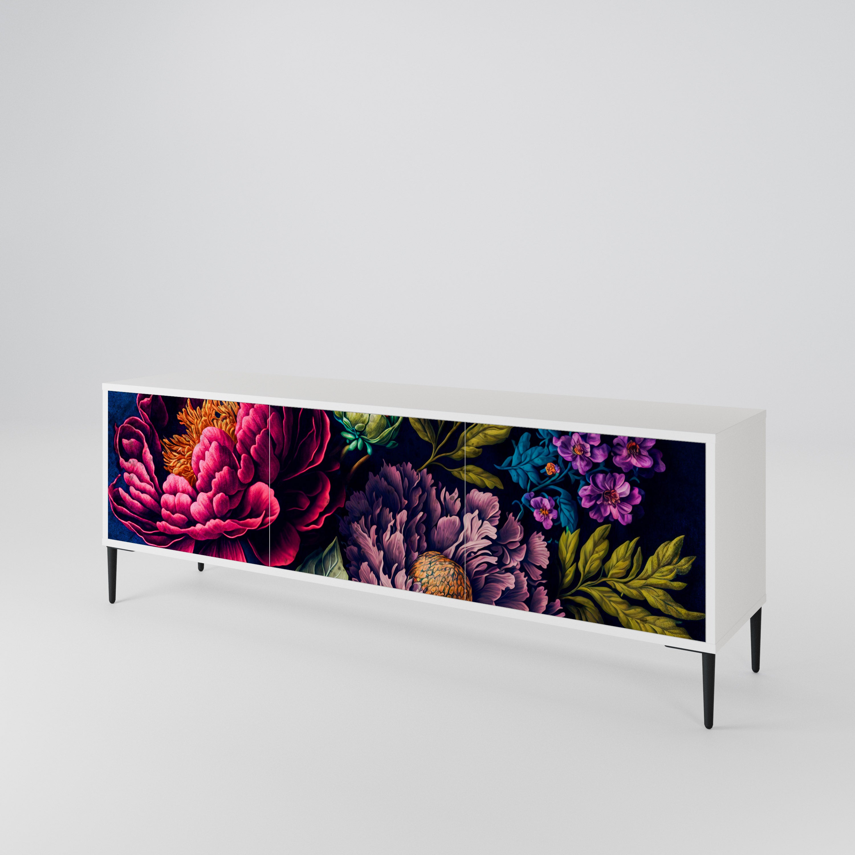 BLOOMING ELEGANCE Třídveřový TV stolek