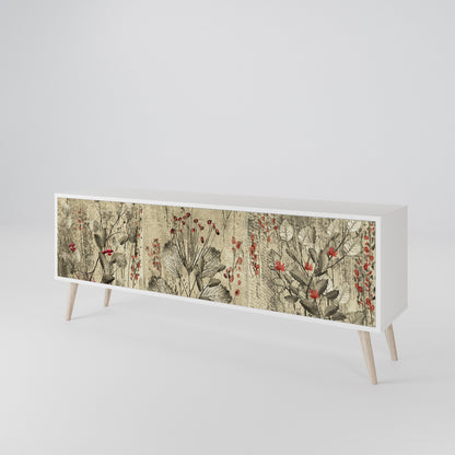 HERBAL GRACE 3-Door TV Cabinet