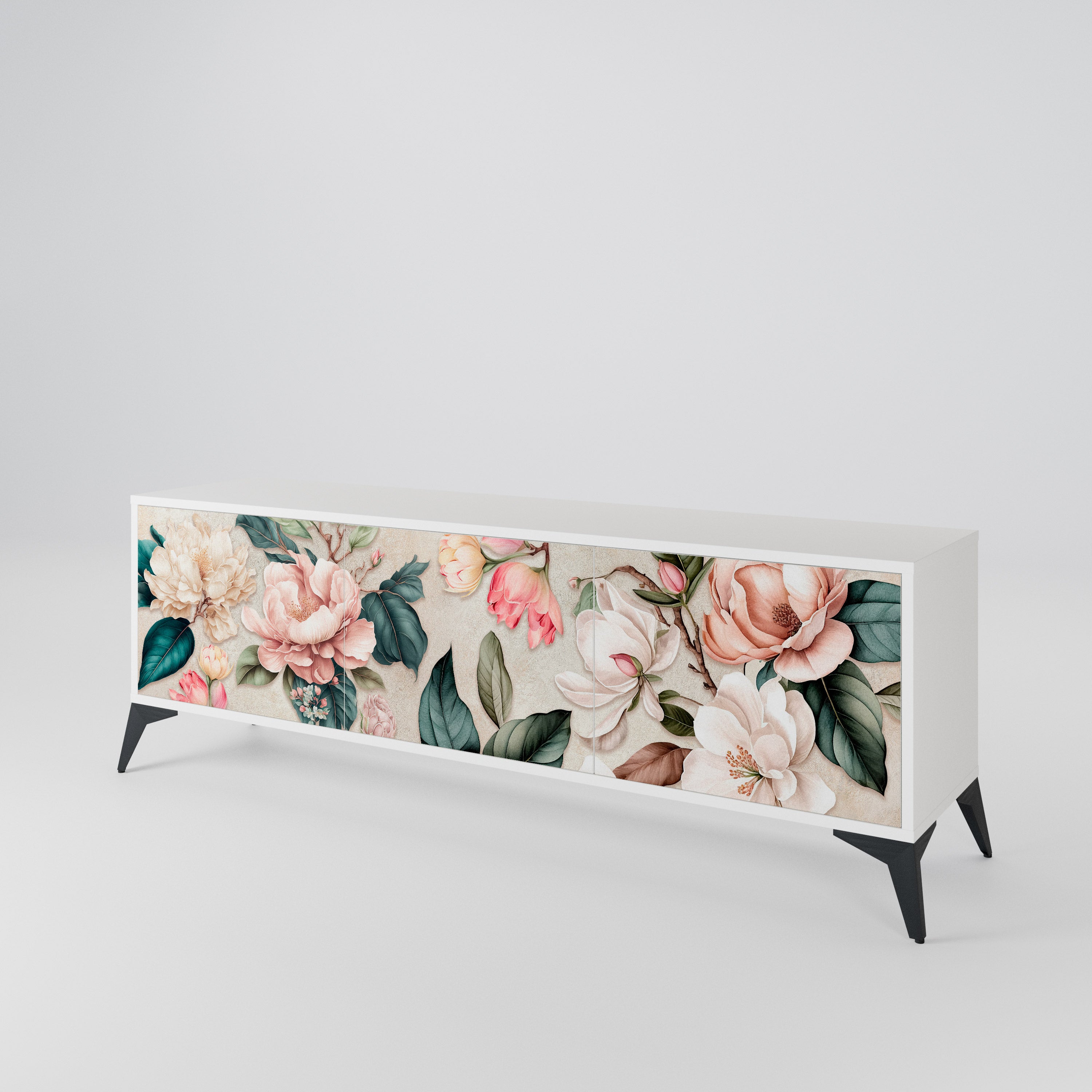 FLORAL GRACE Έπιπλο τηλεόρασης 3-θυρών