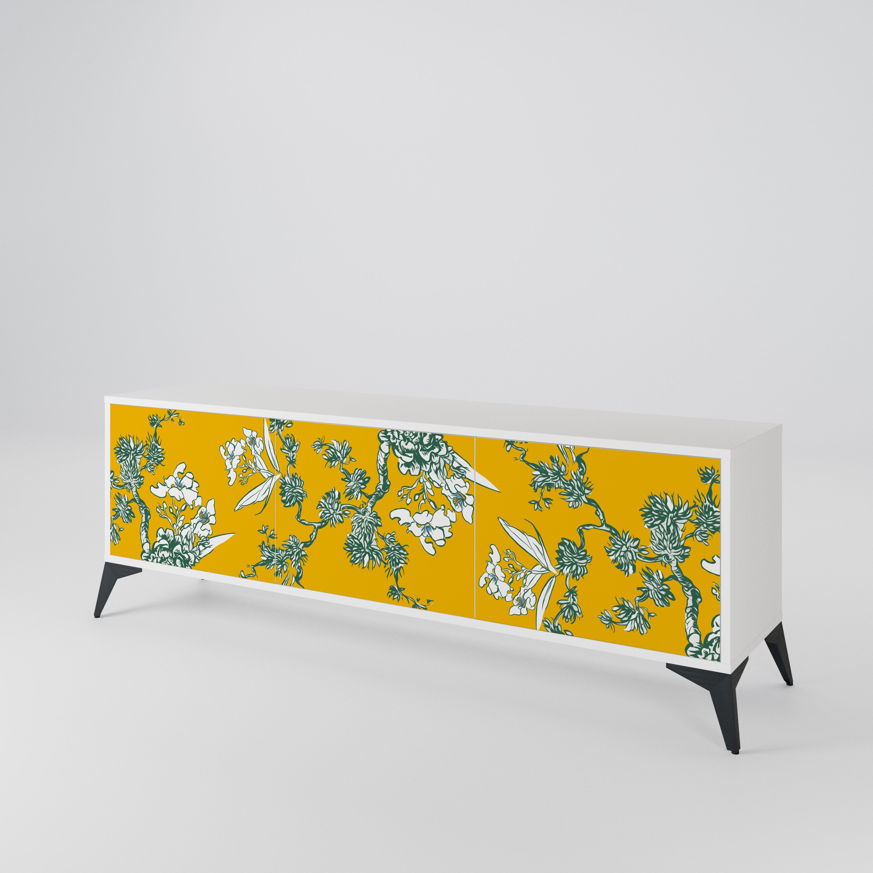 YELLOW CHINOISERIE Έπιπλο τηλεόρασης 3-θυρών
