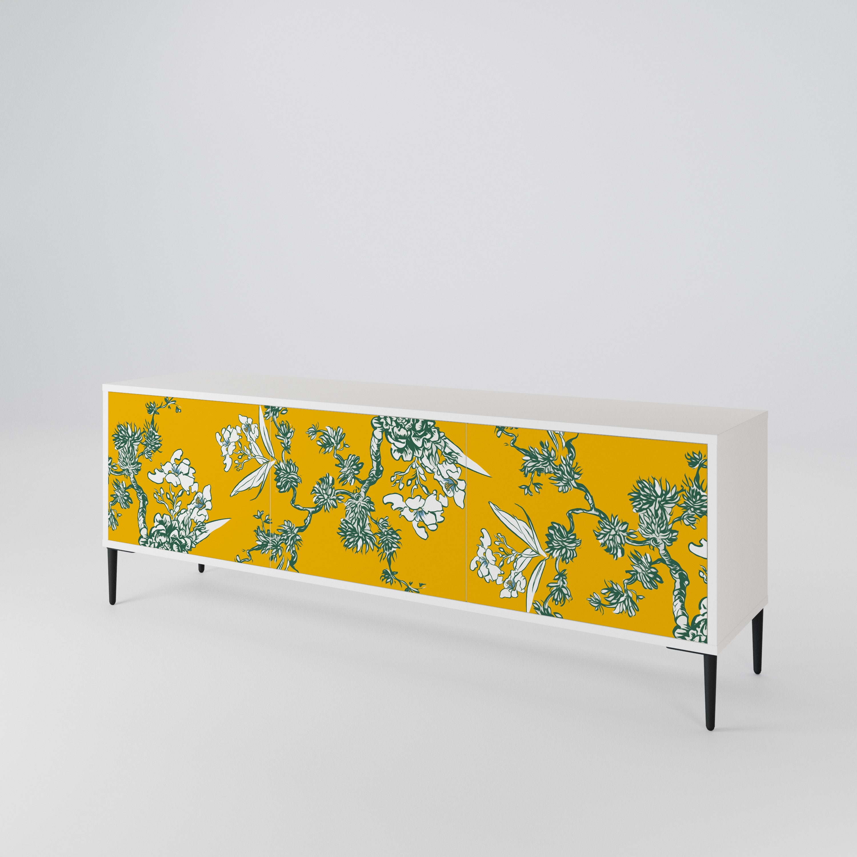 YELLOW CHINOISERIE Έπιπλο τηλεόρασης 3-θυρών