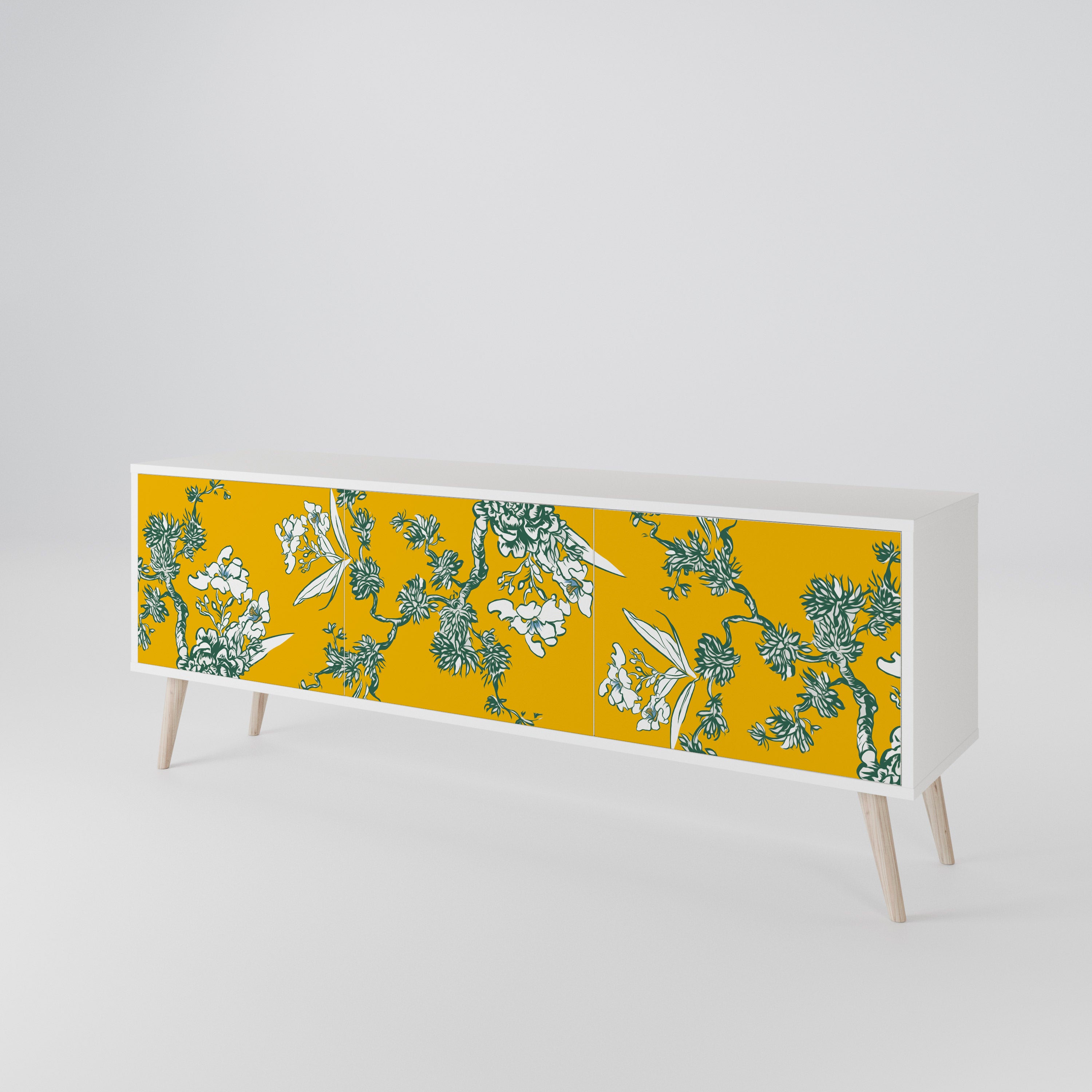 YELLOW CHINOISERIE Έπιπλο τηλεόρασης 3-θυρών