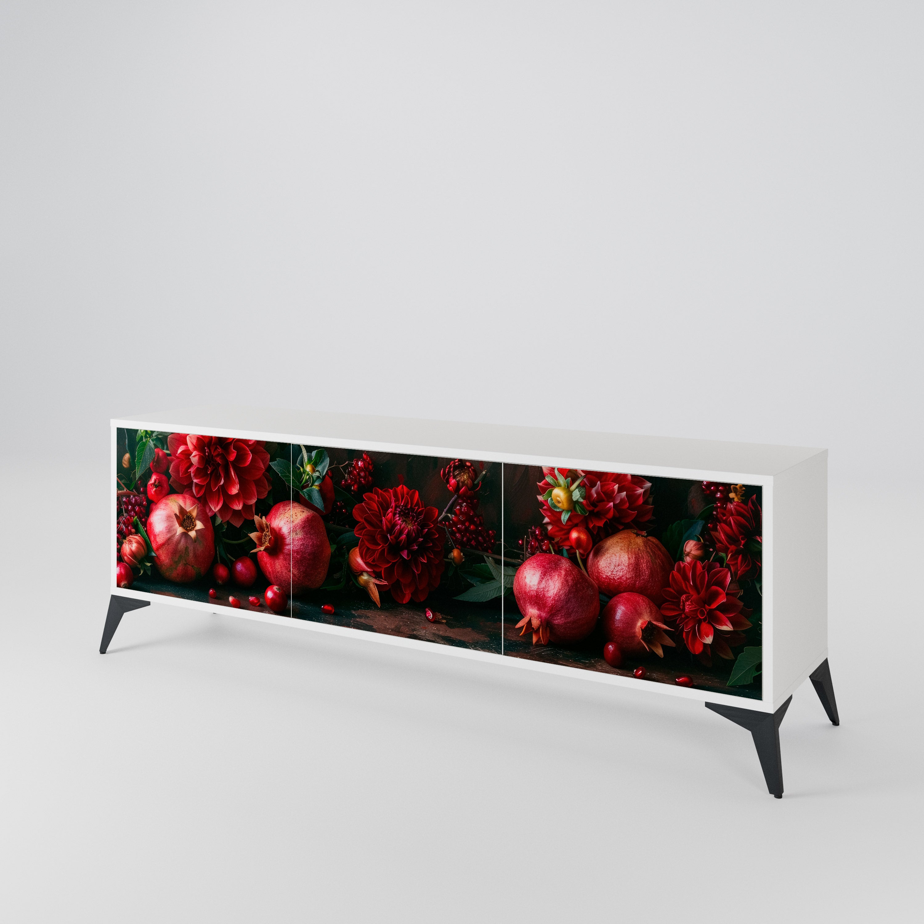 DAHLIAS AND POMEGRANATES Έπιπλο τηλεόρασης 3-θυρών