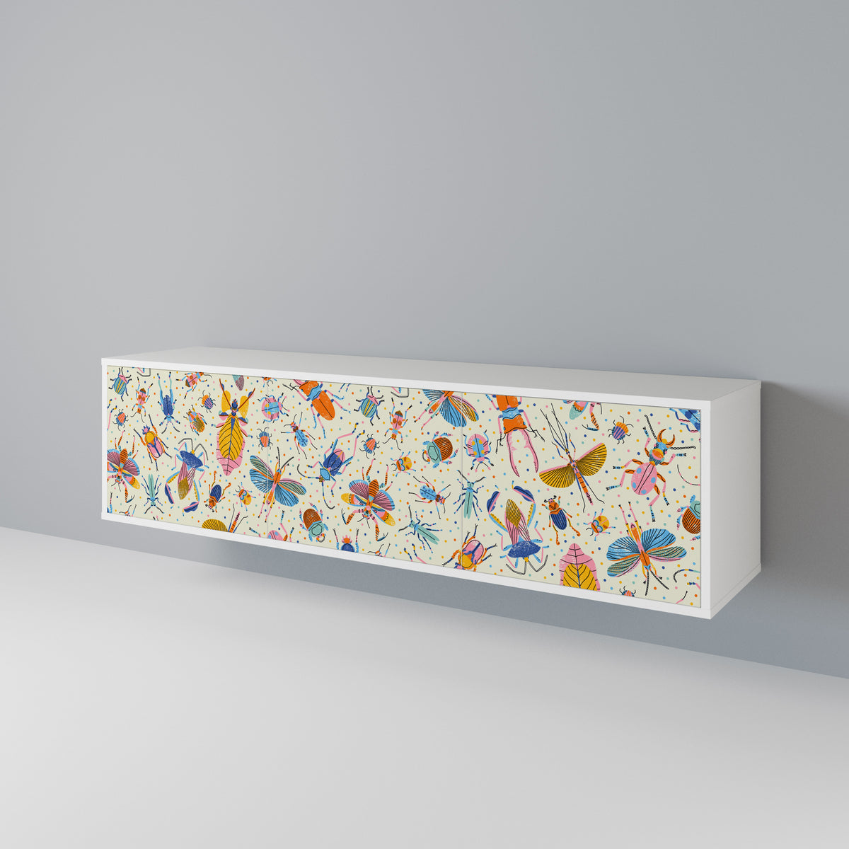 COLORFUL INSECTS Mueble de TV de 3 Puertas