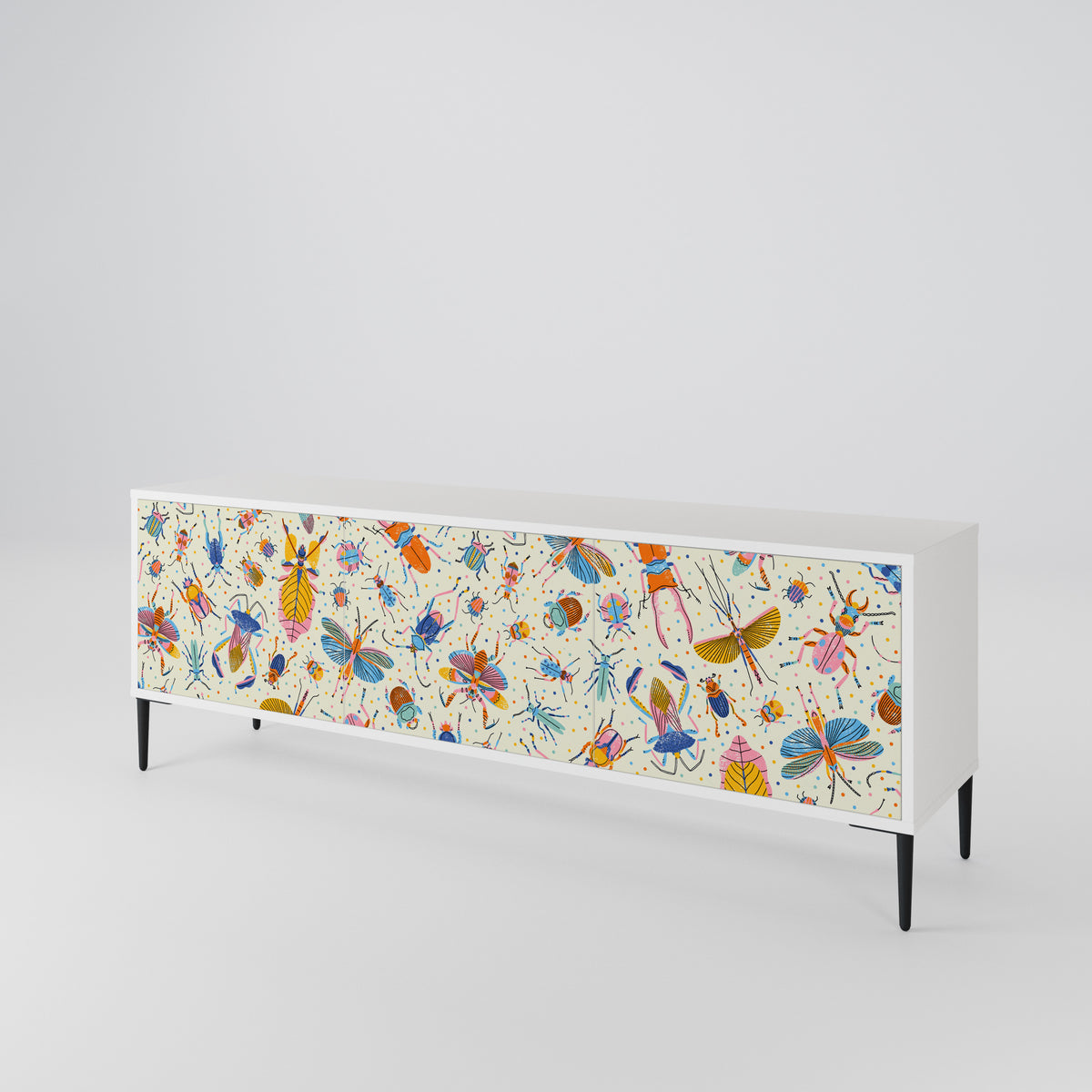 COLORFUL INSECTS Mueble de TV de 3 Puertas