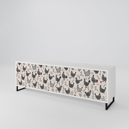 HAPPY HENS Mueble de TV de 3 Puertas