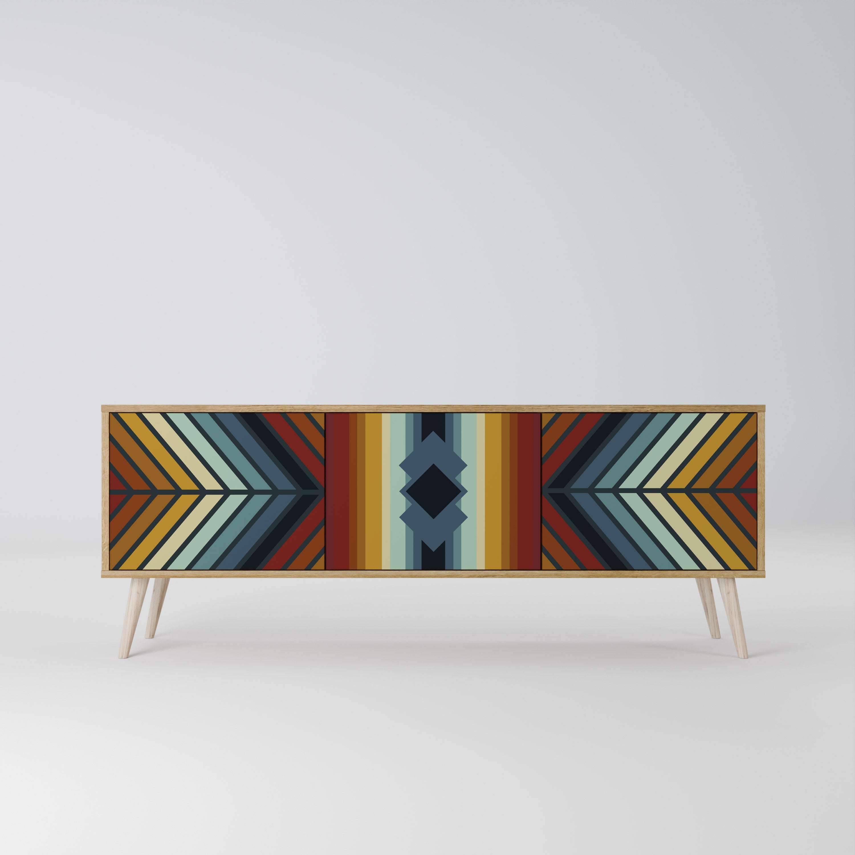 INDIGENOUS ZIGZAG 3-Door TV Cabinet
