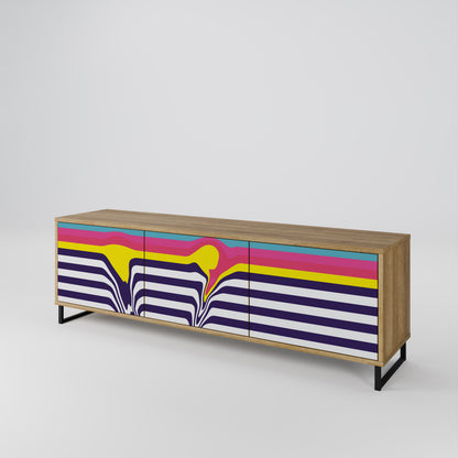 COLORFUL DIVERSION TV-bänk med 3 dörrar