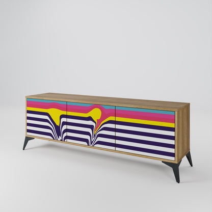 COLORFUL DIVERSION TV-bänk med 3 dörrar