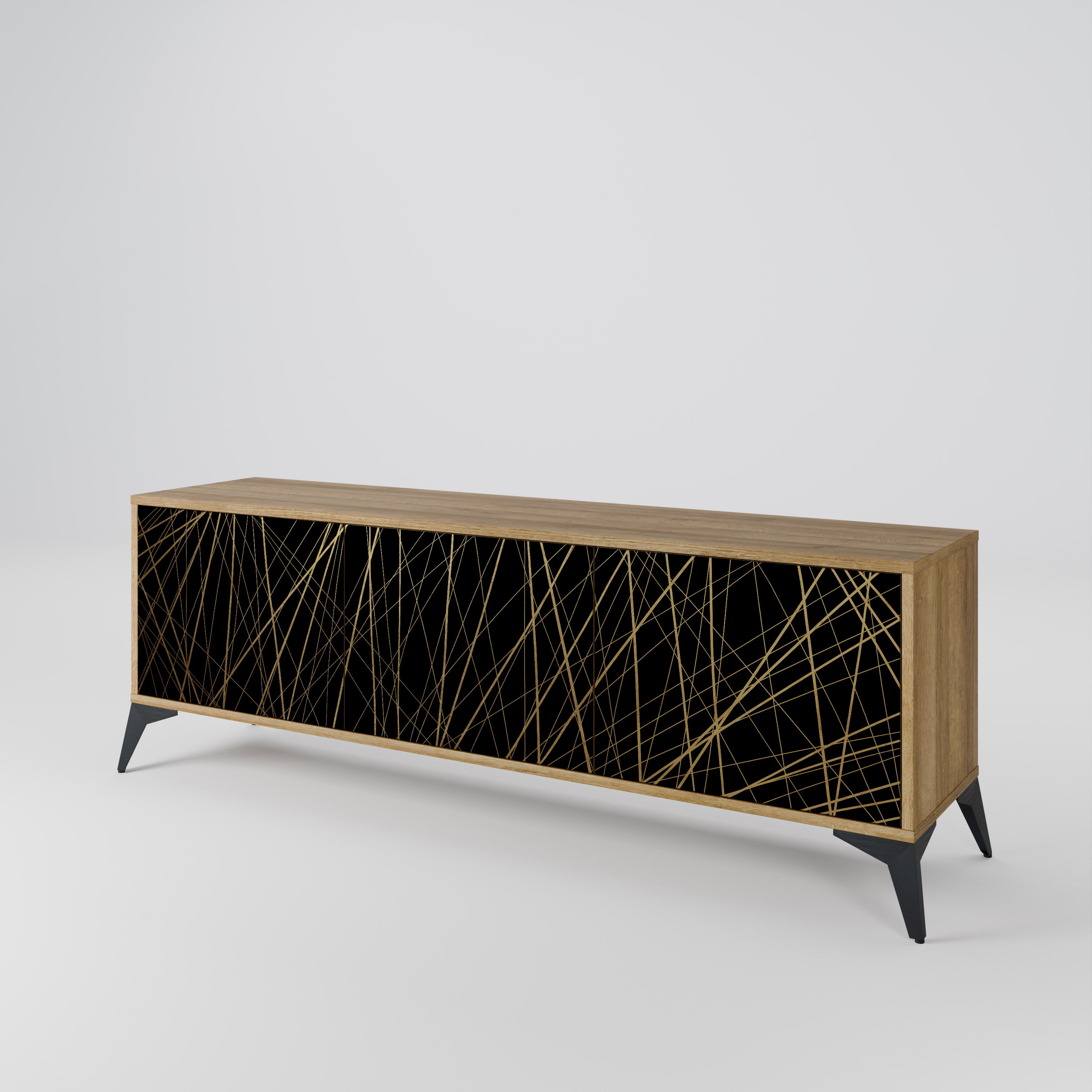 BRIGHT MESH 3-Door TV Cabinet