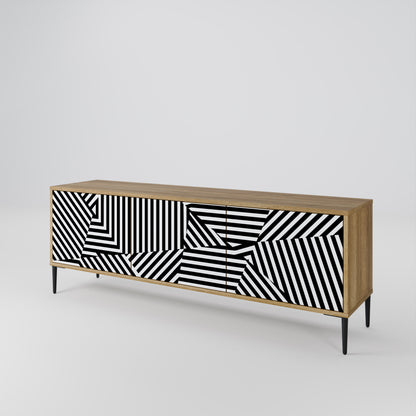 ILLUSIONARY LATTICE 3-Door TV Cabinet